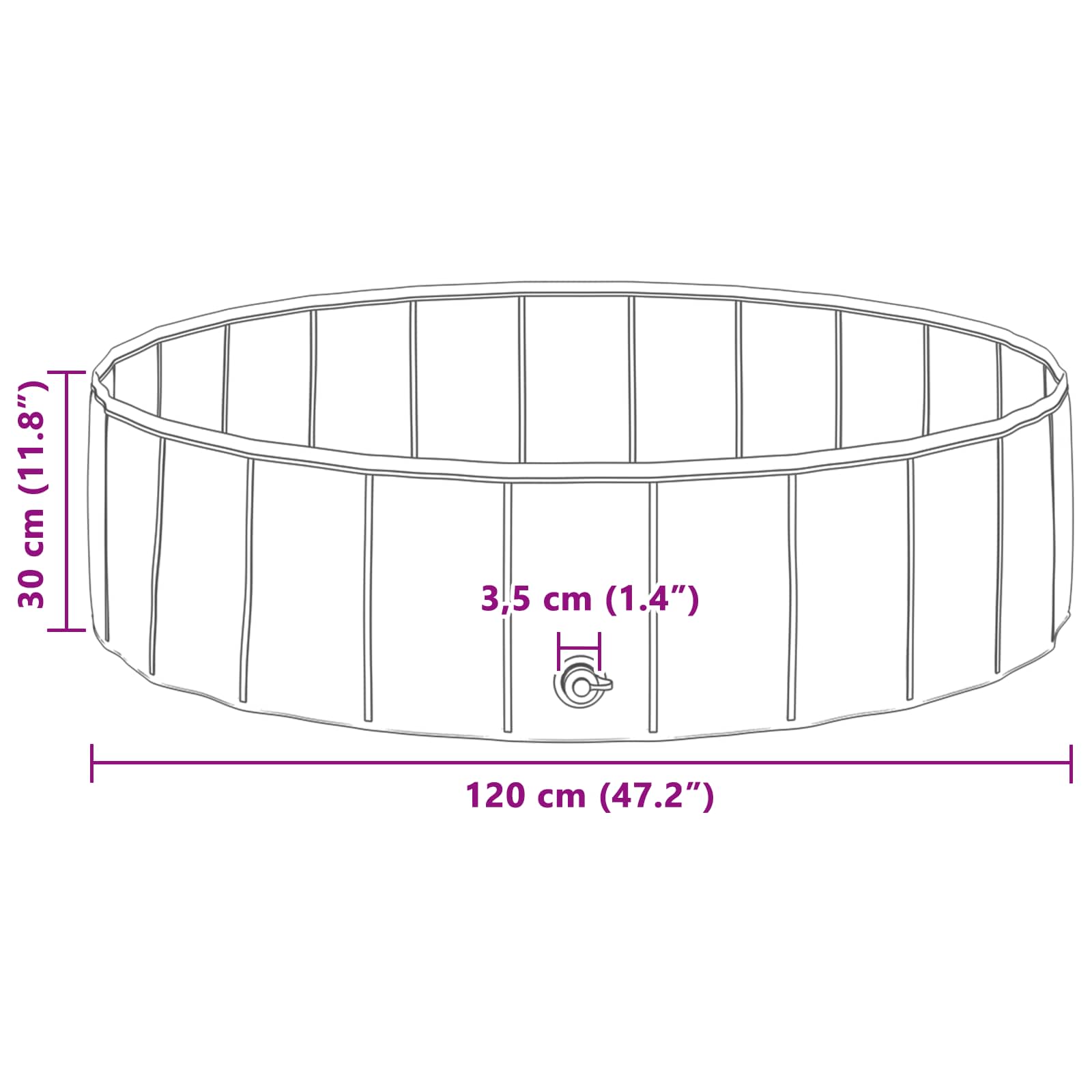 Bazen za djecu Plava Ø 120 x 30 cm