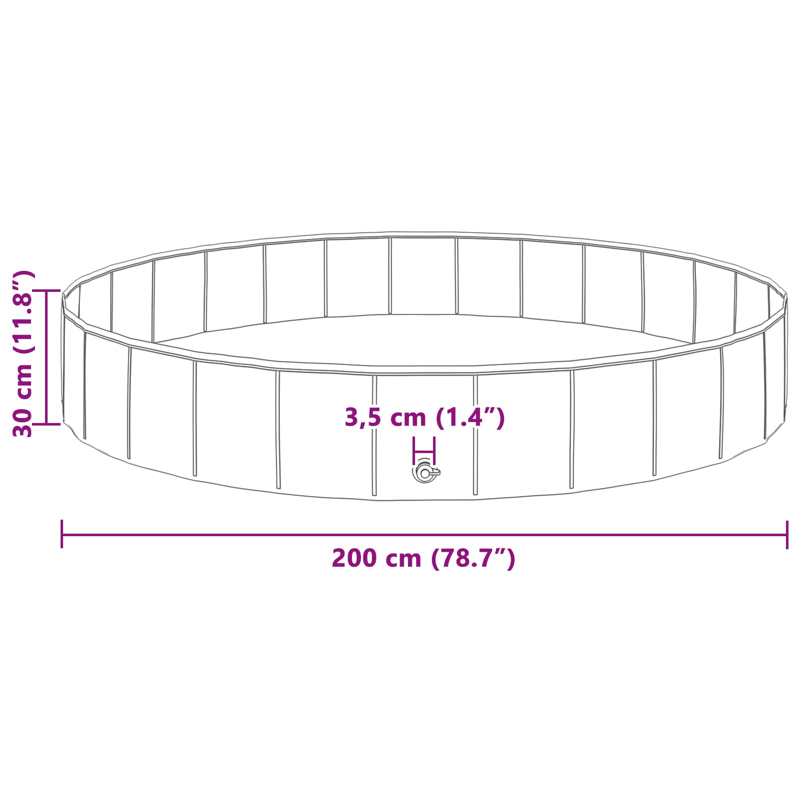 Bazen za djecu Plava Ø200 x 30 cm