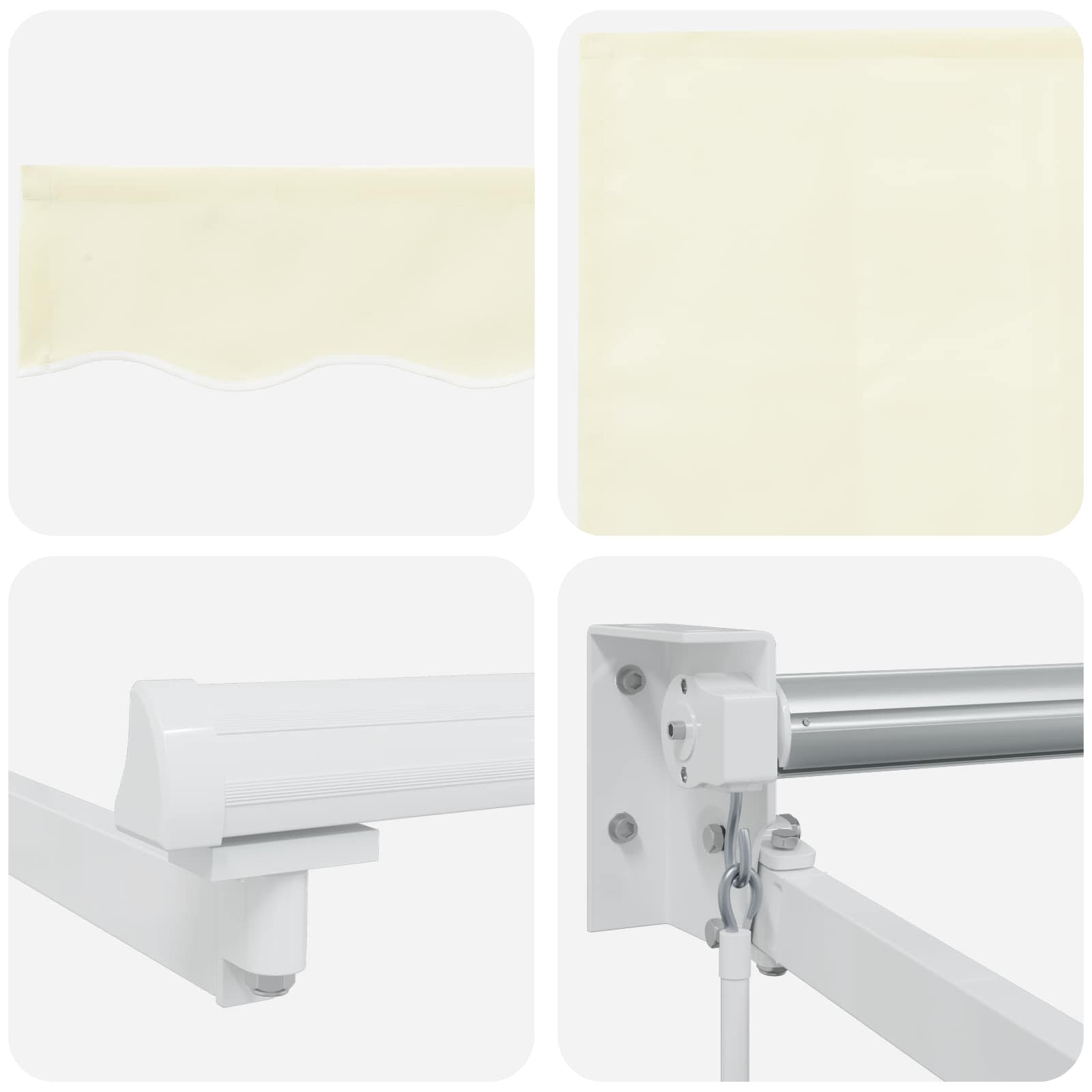 Povlačivi tende Krem 3 x 2 m 100% Poliester i Aluminij