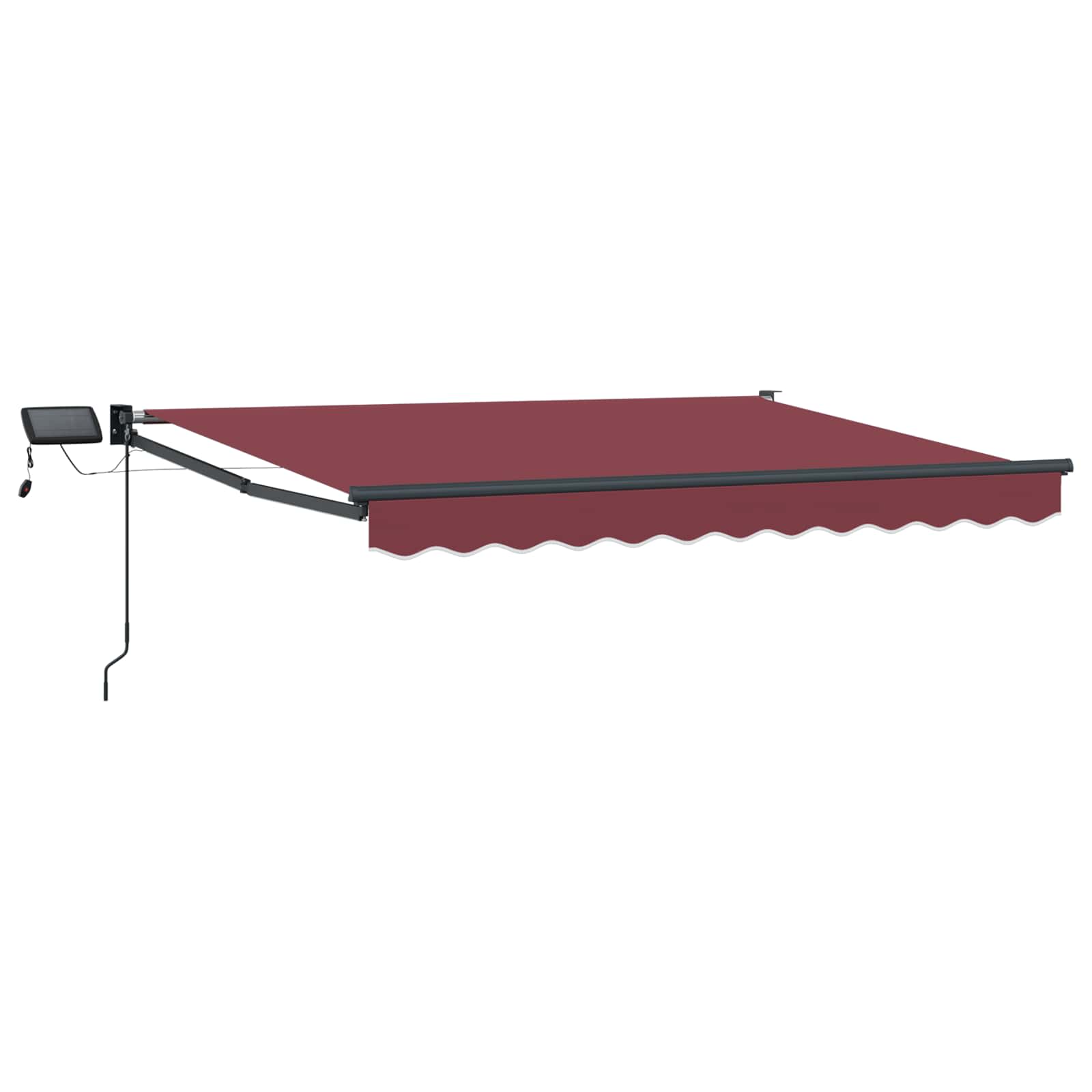 Ručna zlačivna tenda s LED diodama Bordo i Antracit 3 x 2,5 m