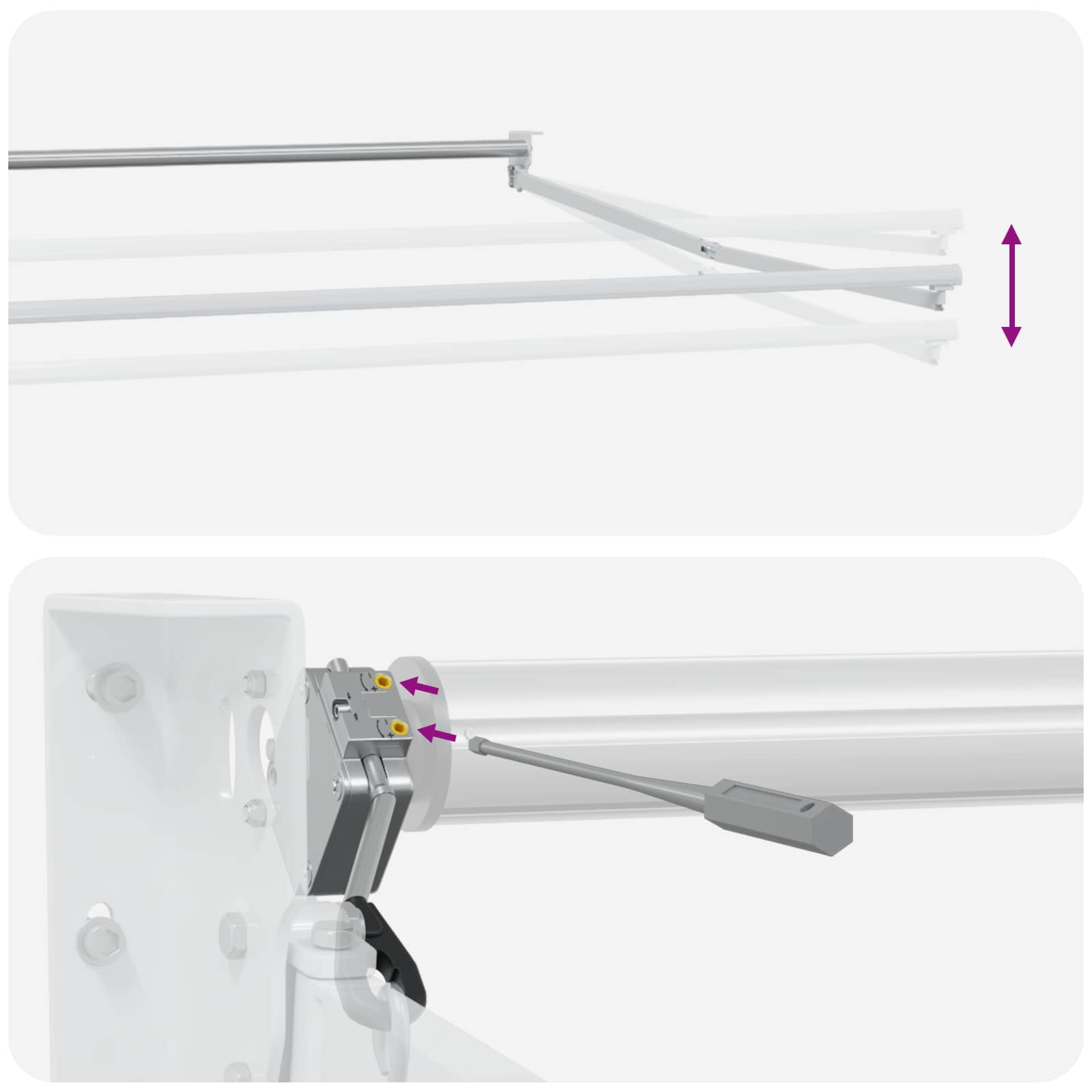 Električna retraktabilna tenda Bijeli 4,5 × 3 m