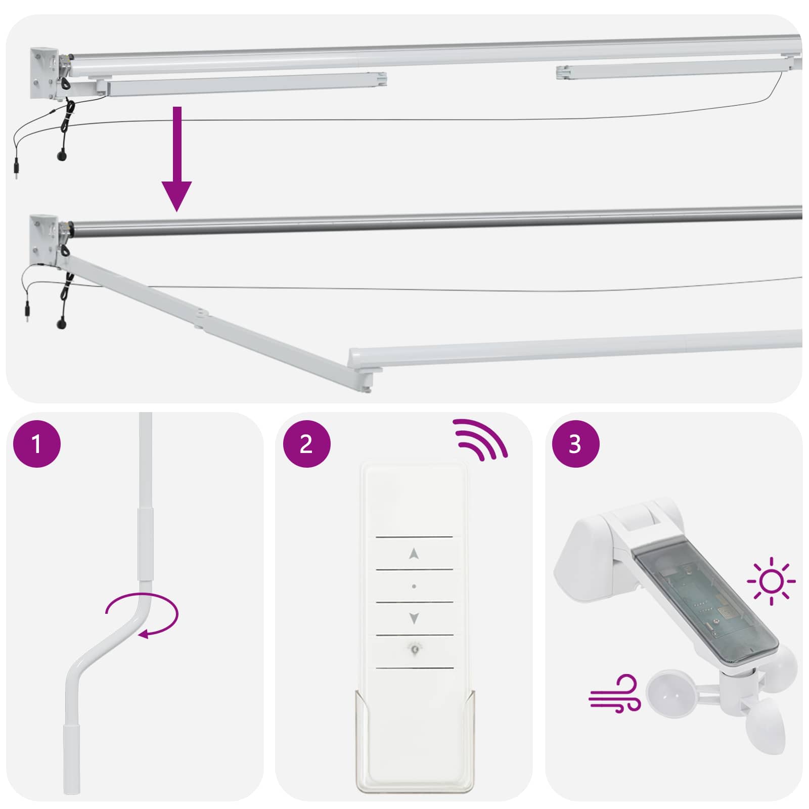 Električna retraktabilna tenda Smeđa 5 x 3 m