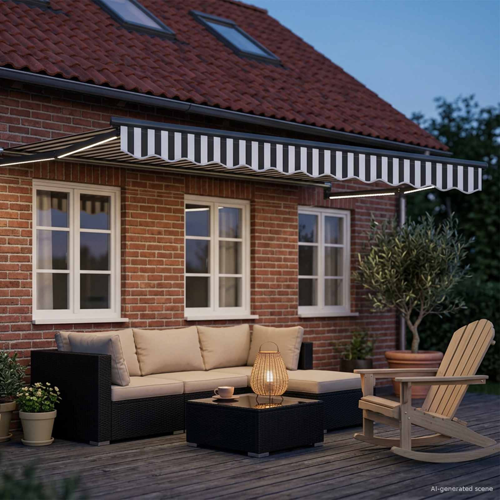Električna retraktabilna tenda Antracit i bijelo 3 x 2 m
