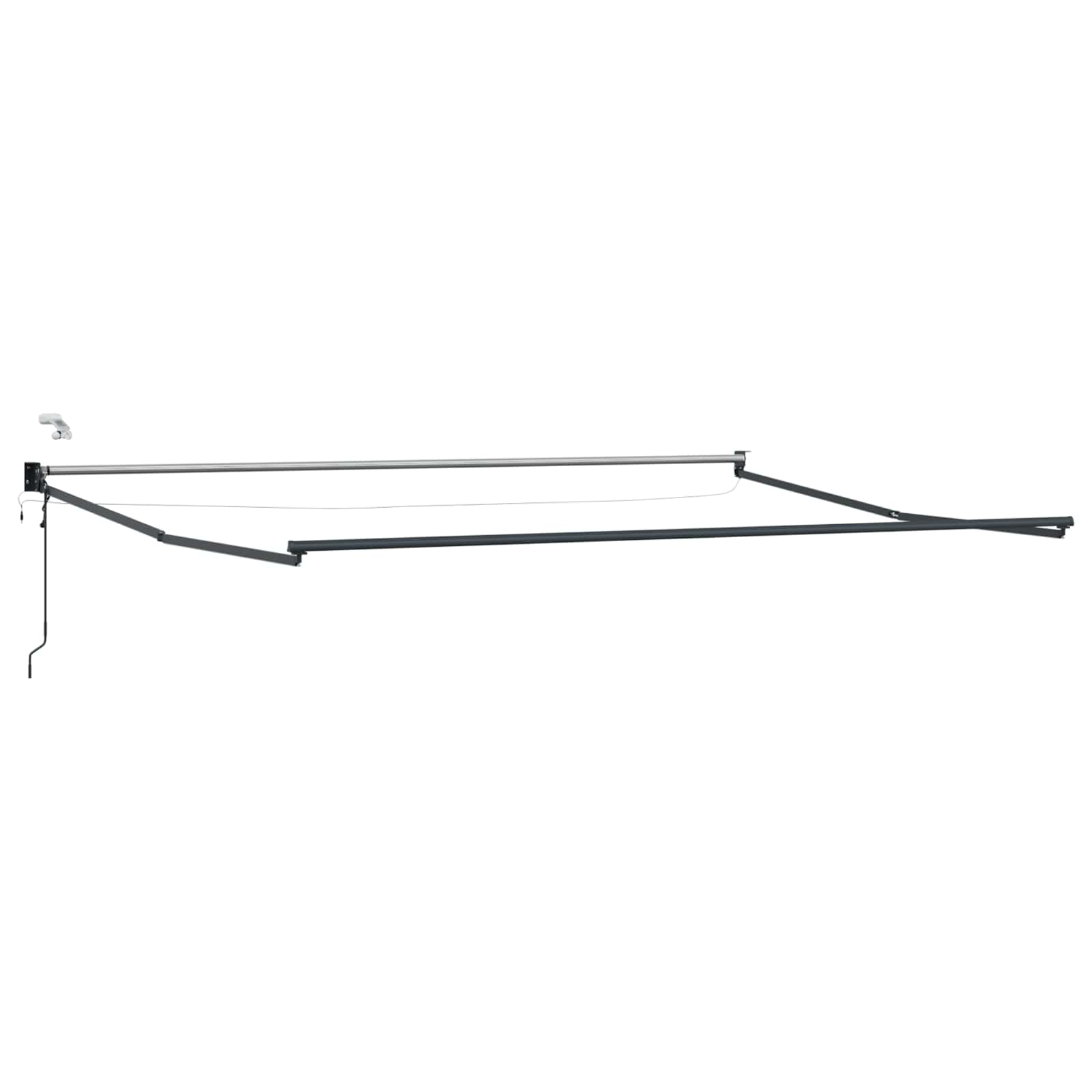 Električna retraktabilna tenda Crvena i bijela 4,5 × 3 m