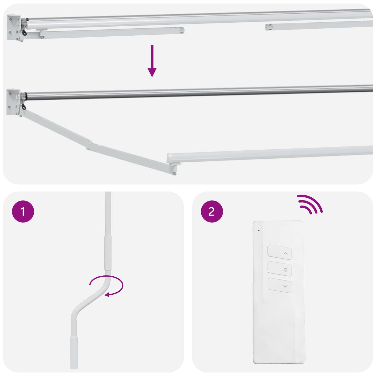 Električna retraktabilna tenda Bijeli 2,5 x 2 m
