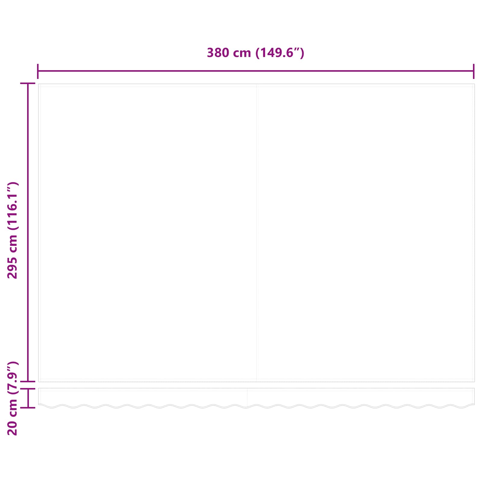 Električna retraktabilna tenda Zelena, Žuta, Bijela 4 × 3 m