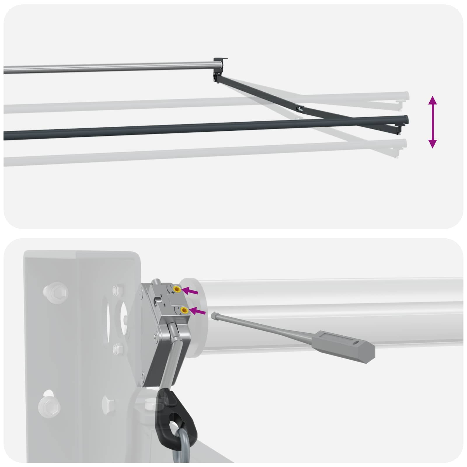 Električna retraktabilna tenda Krem i Antracit 3,5 x 2,5 m