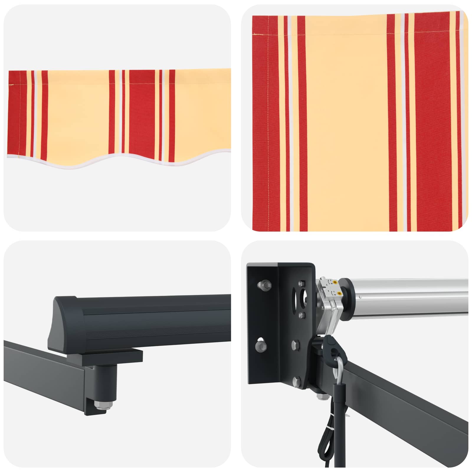 Električna retraktabilna tenda Šareni 5 x 3 m