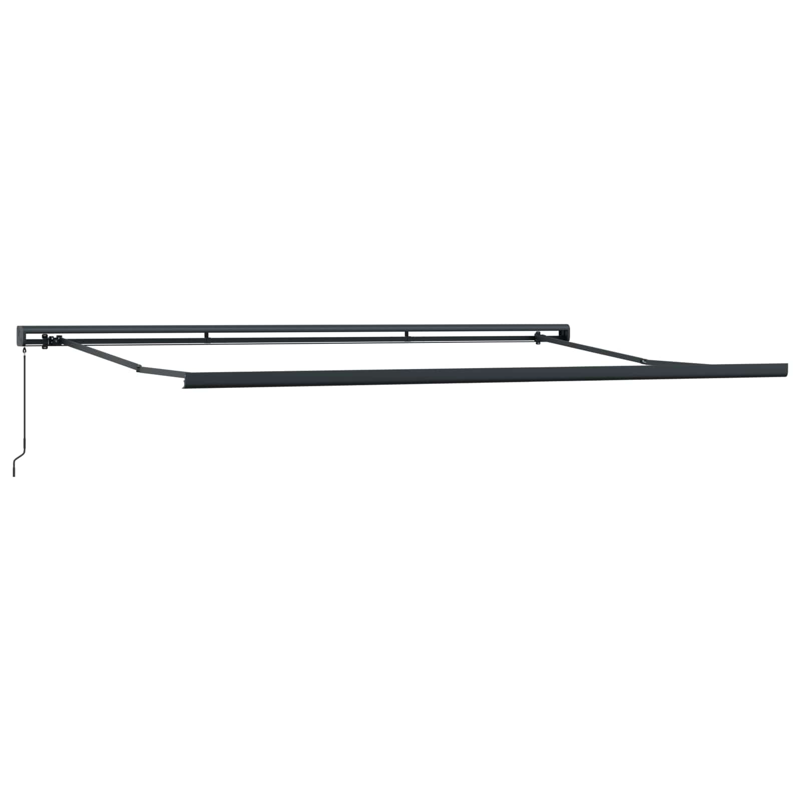 Skrovita tenda Plava i bijela 400 × 300 cm Platno i Aluminij