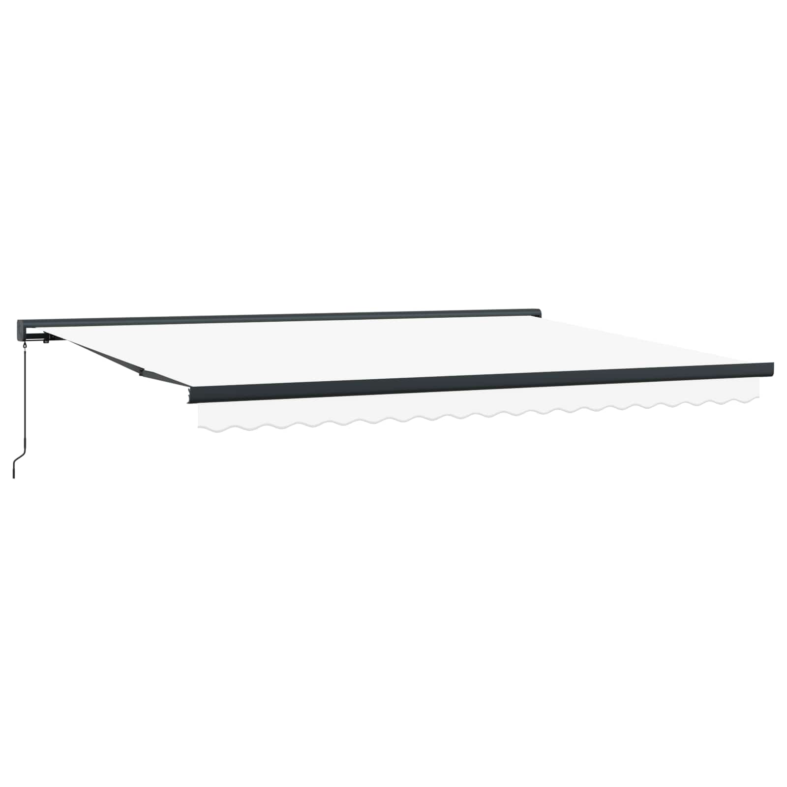 Skrovita tenda Bijelo 4 × 3 m Platno i Aluminij