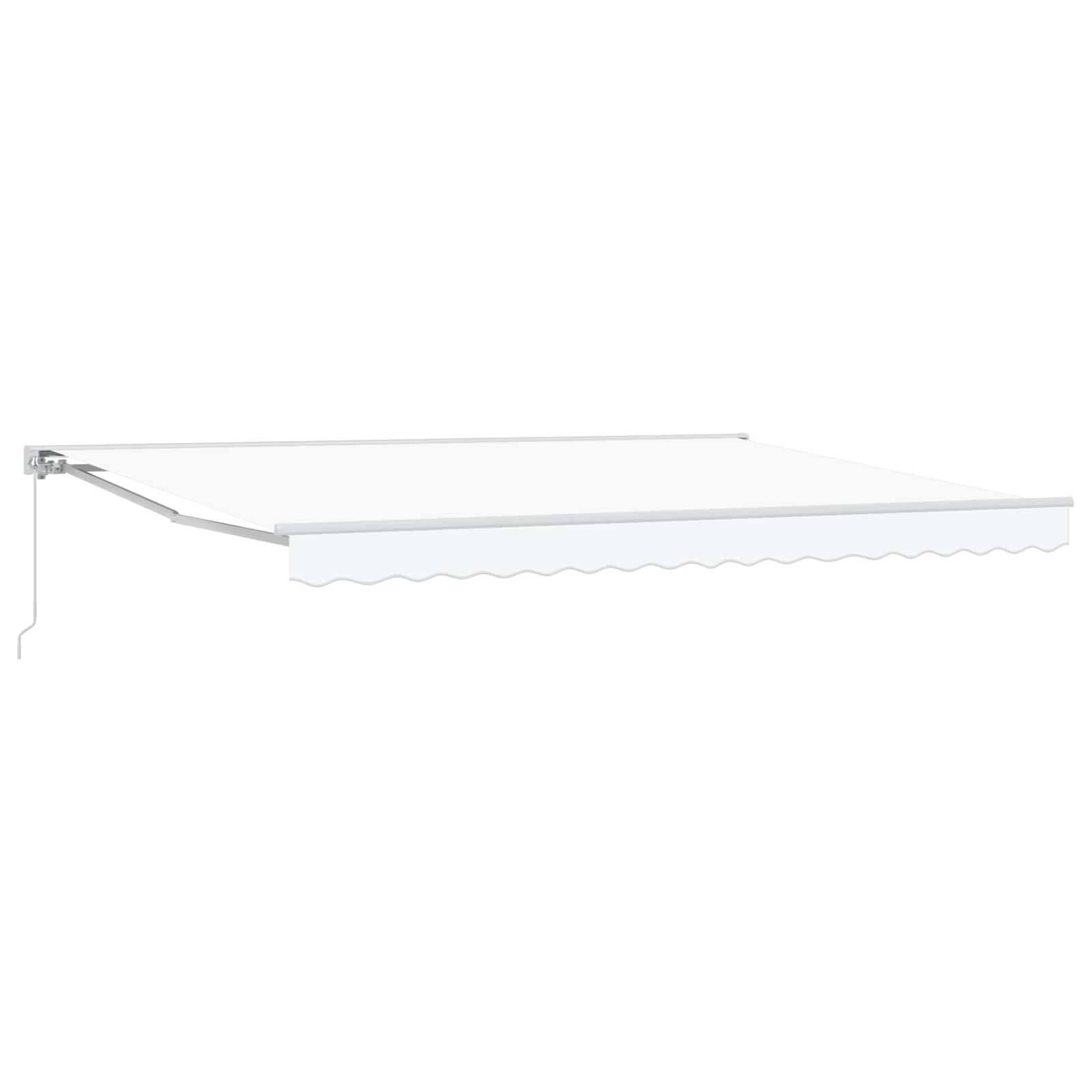 Ručno sklopiva tenda Bijela 4 × 3 m Poliester s PU premazom
