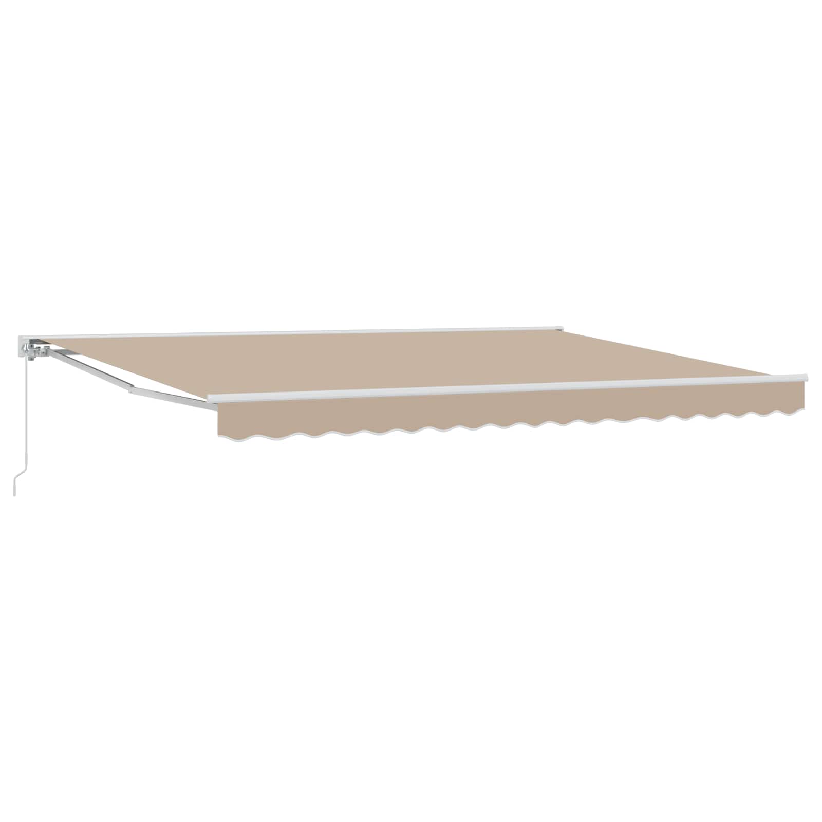 Ručno sklopiva tenda Bež 4,5 × 3 m Poliester s PU premazom