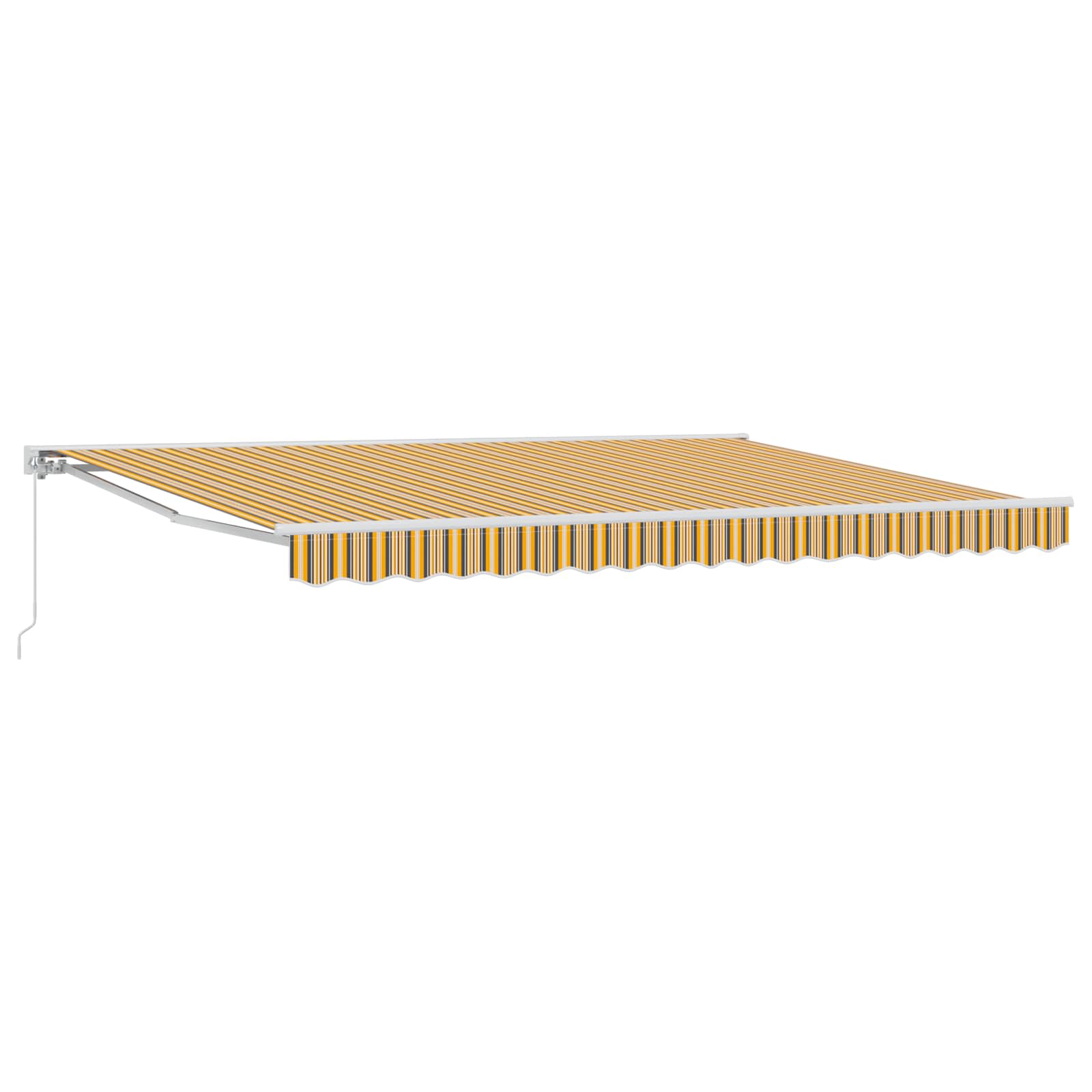 Ručno sklopiva tenda Žuta, siva i bijela 5 × 3,5 m