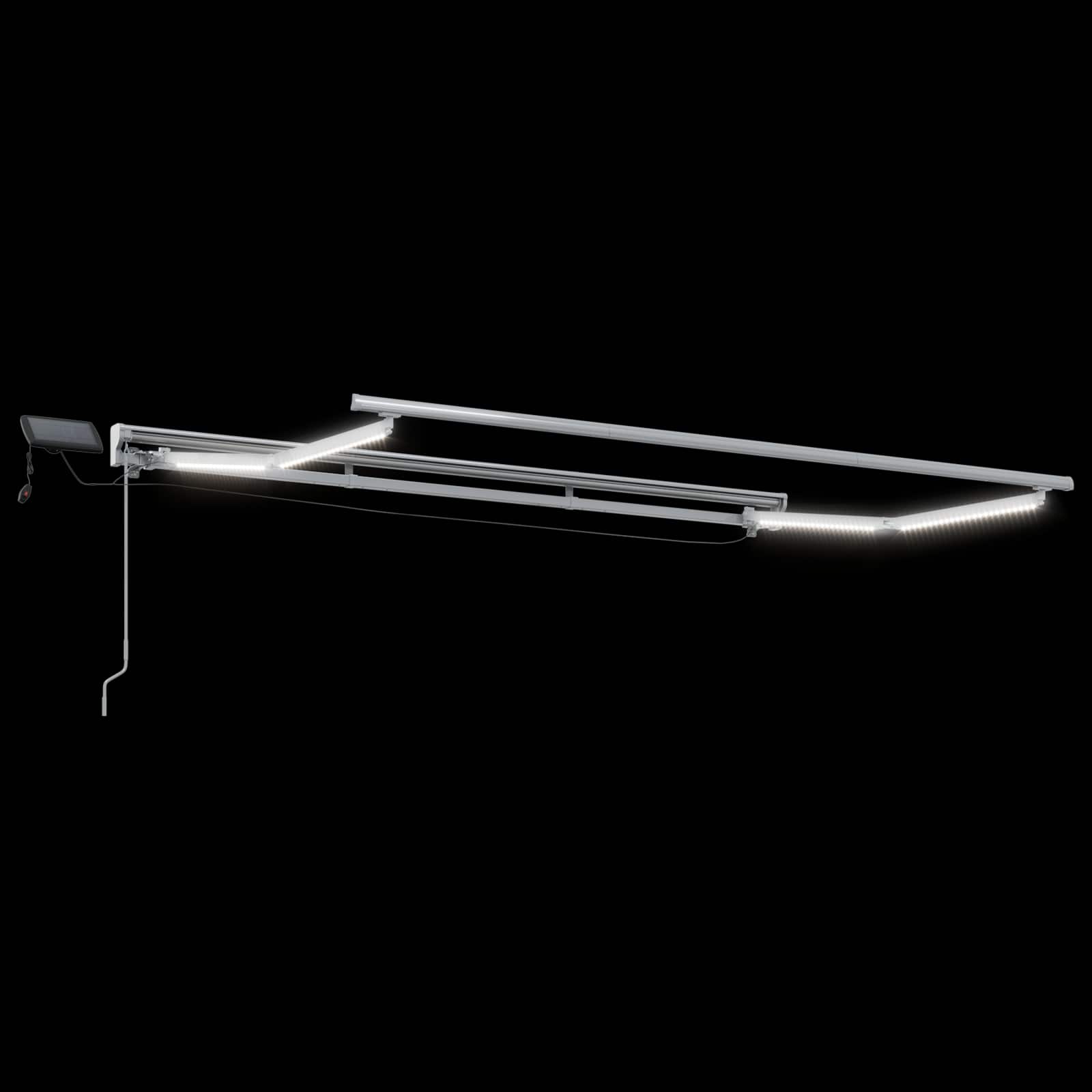 Ručni okvir tende s LED-ima 3,5 x 2,5 m Poliester s PU premazom