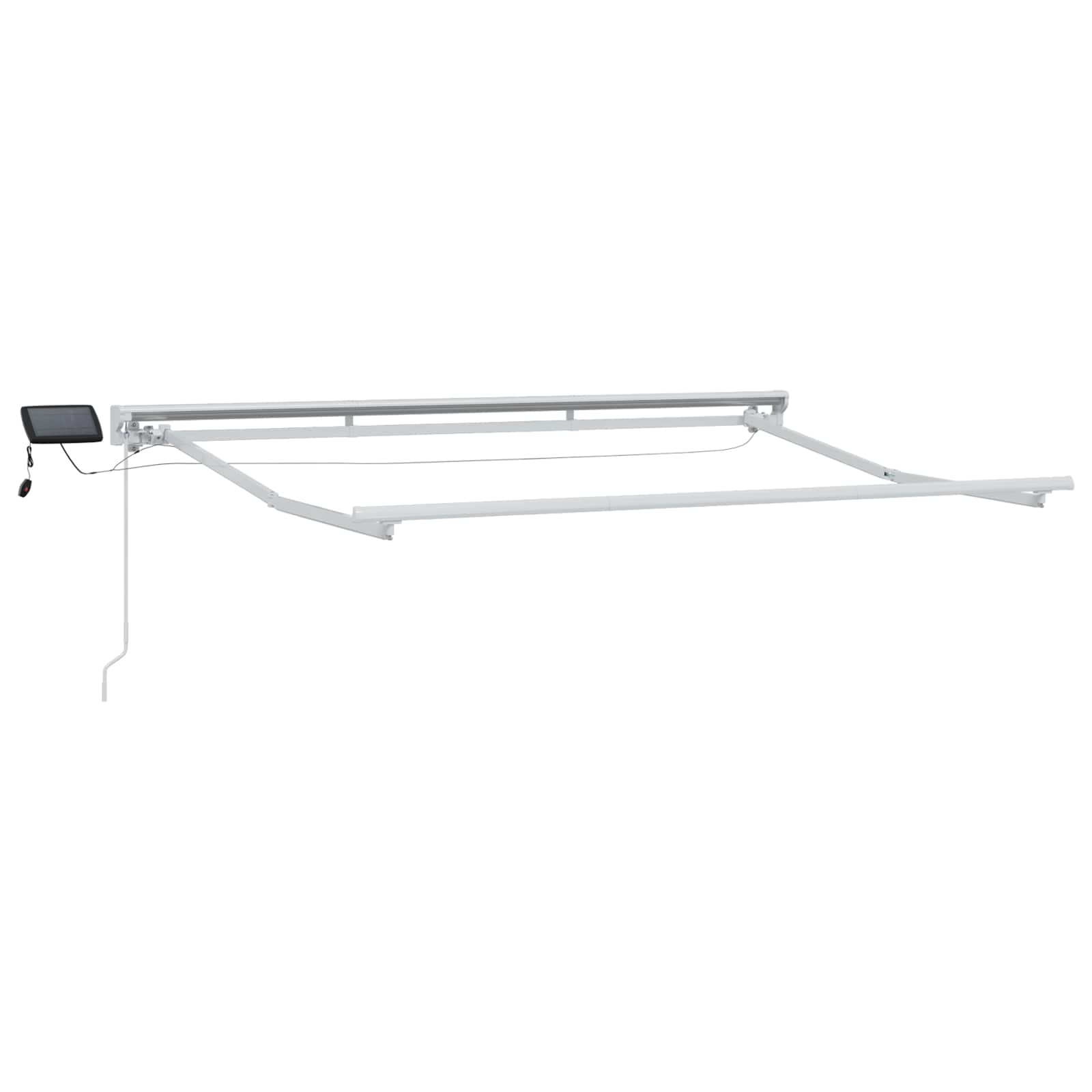 Ručni okvir tende s LED-ima Crvena i bijela 3,5 x 2,5 m