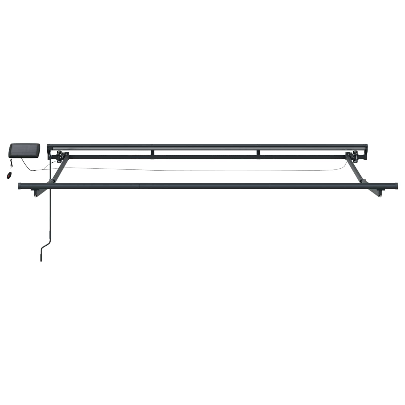Ručni okvir tende s LED-ima Bijela i antracit 2,5 x 2 m