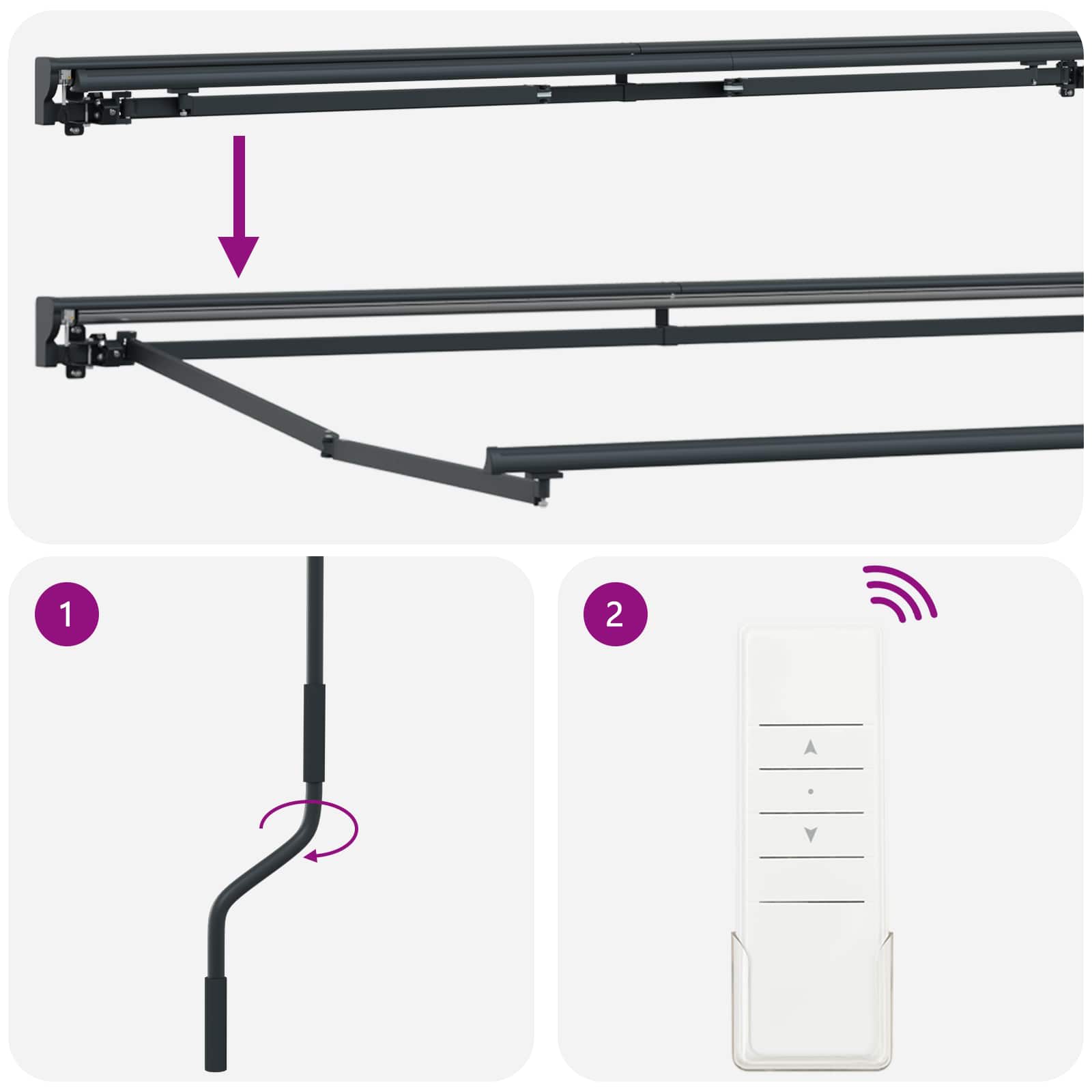 Električna retraktabilna tenda Krem 3 x 2 m