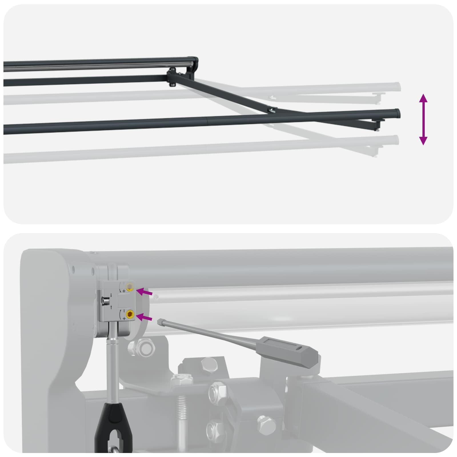 Električna retraktabilna tenda Narančasta, Crna, Žuta, Antracit