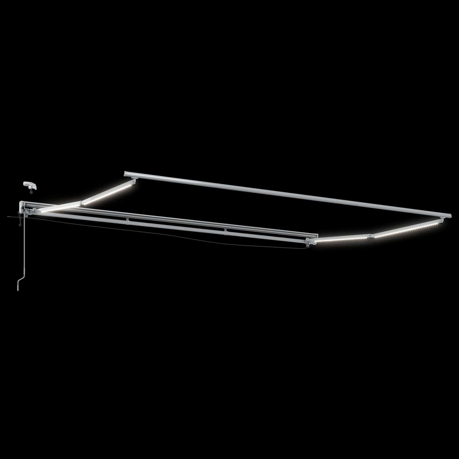 Električna retraktabilna tenda Zelena i bijela 5 × 3,5 m