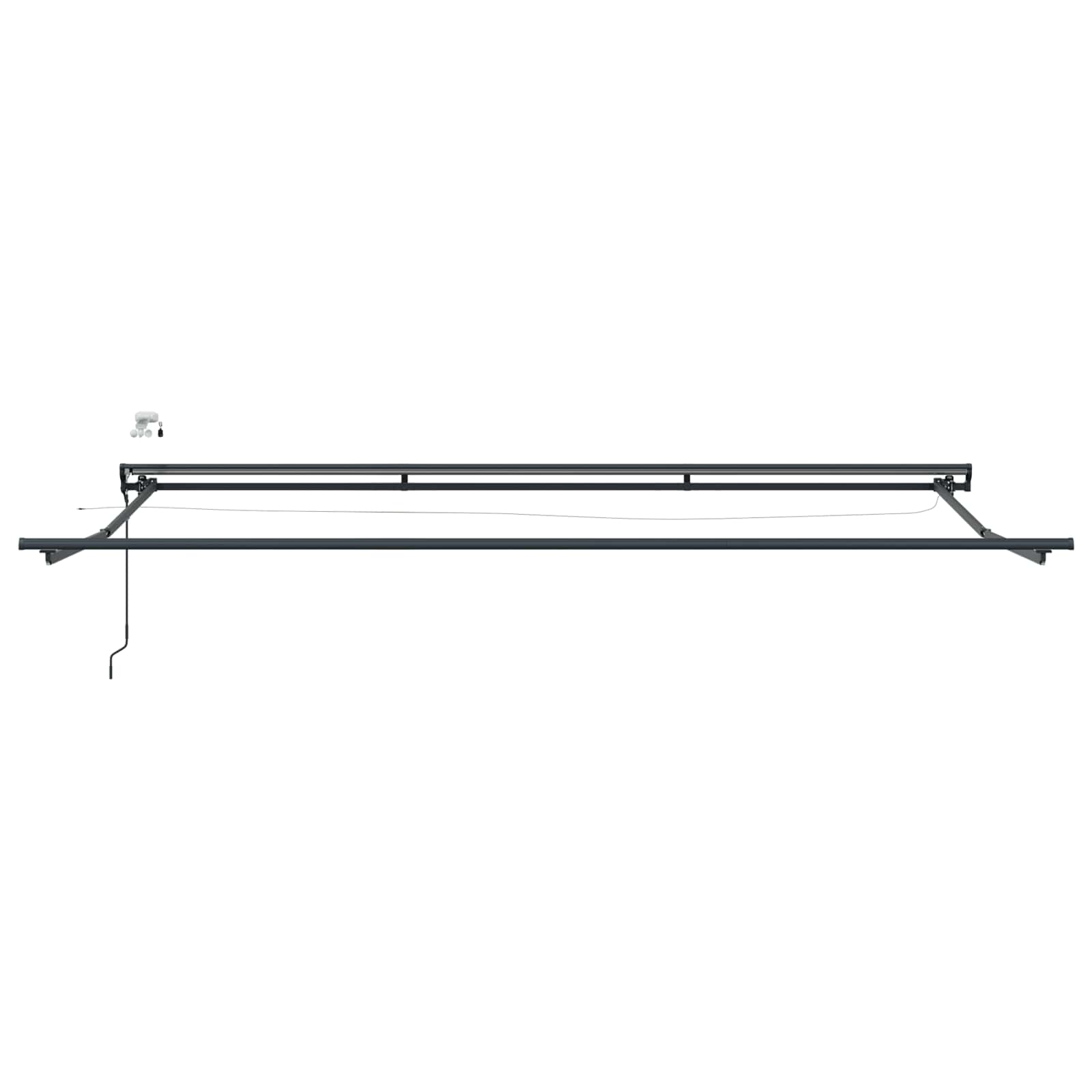 Električna retraktabilna tenda Bordo i Antracit 5 × 3,5 m