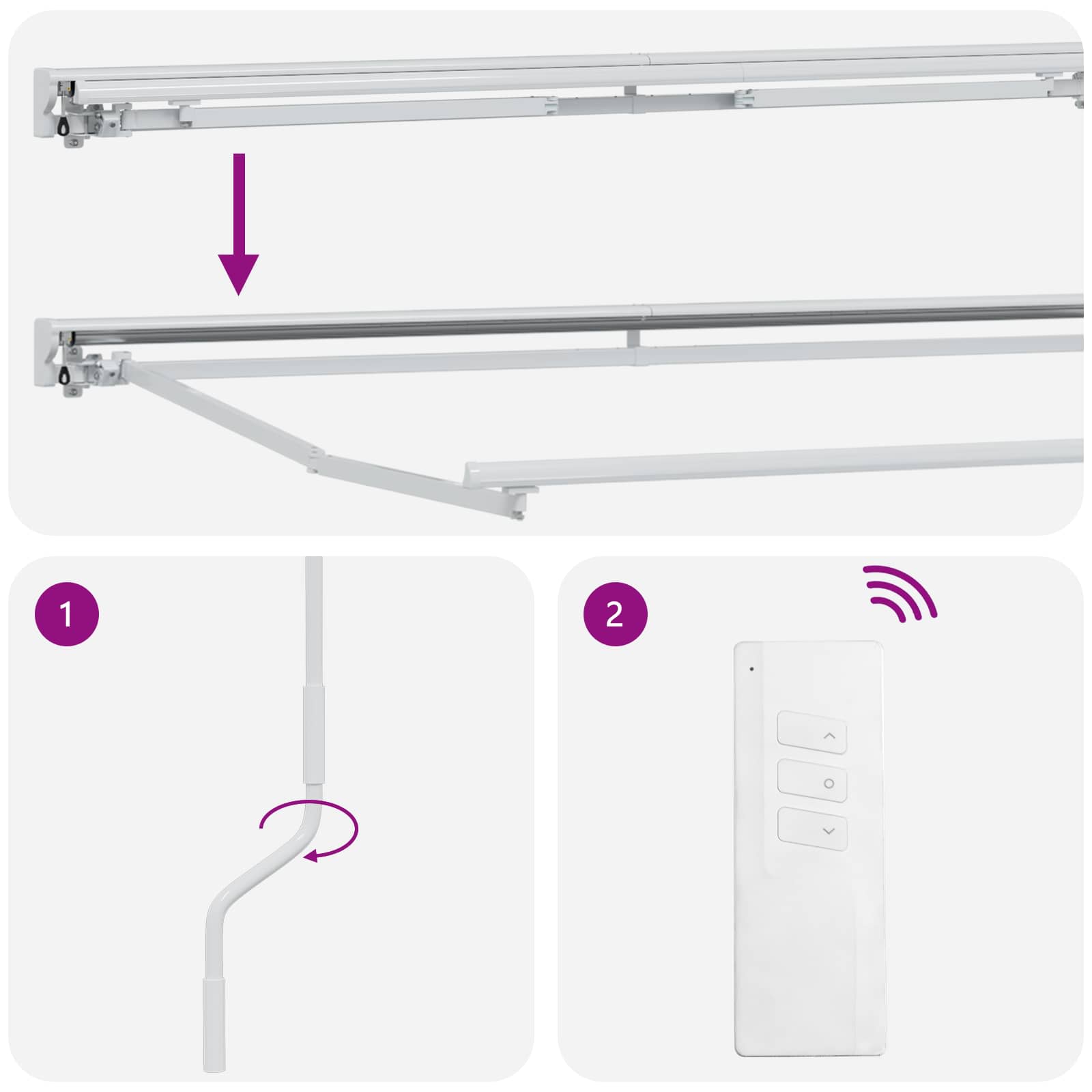 Električna retraktabilna tenda Crvena i bijela 4 × 3 m