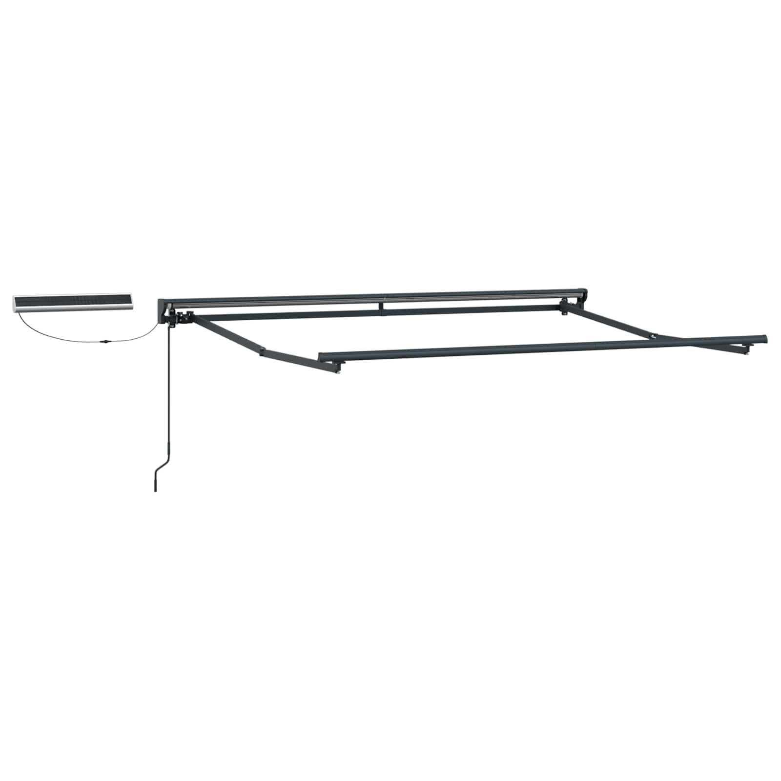 Električna retraktabilna tenda Crvena i Antracit 3 x 2,5 m