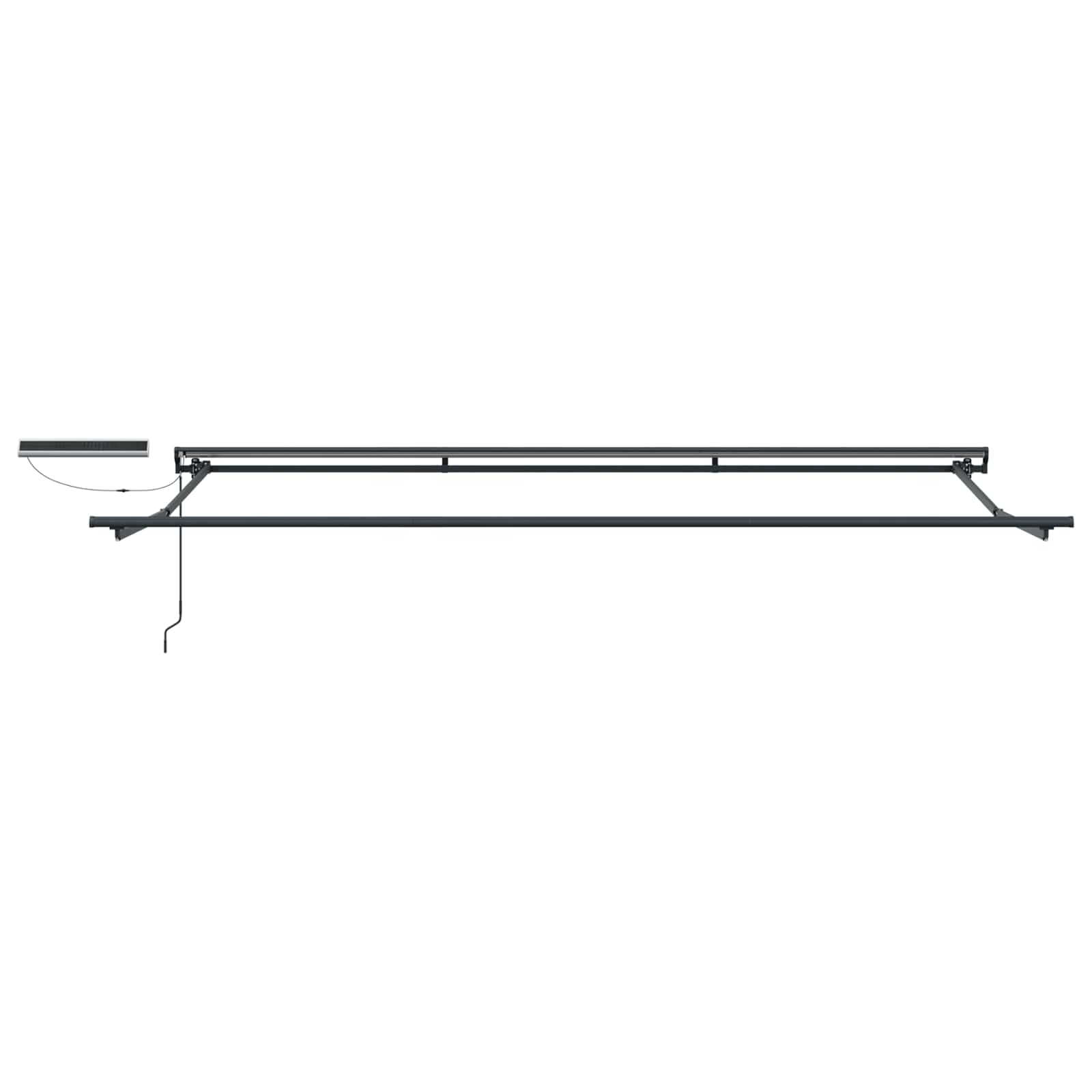 Električna retraktabilna tenda Antracit i siva 4,5 × 3 m