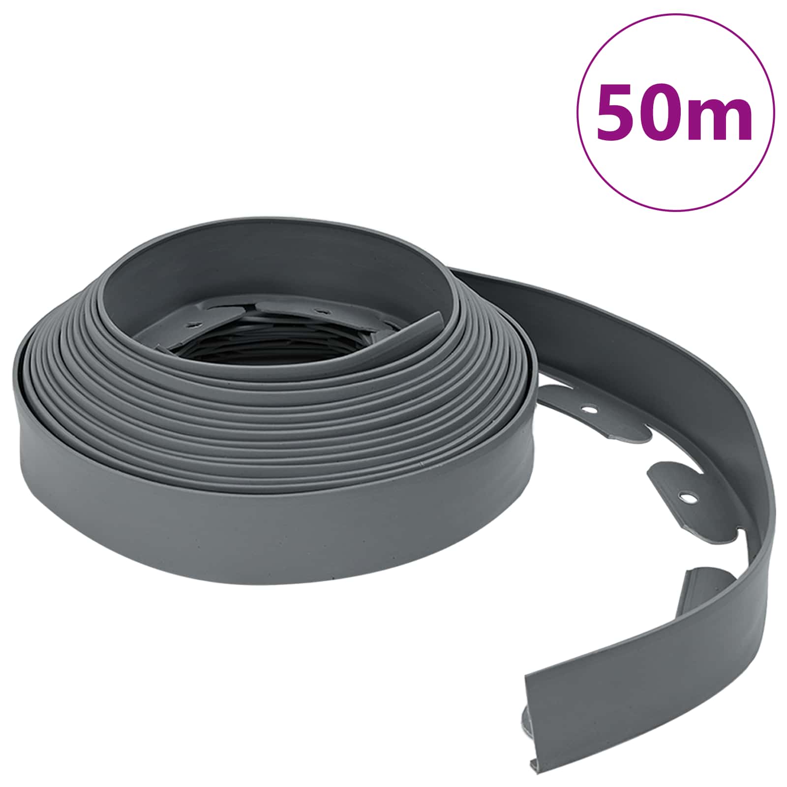 Rubnjaci za travnjak Siva 5000 x 4 x 5 cm Plastika