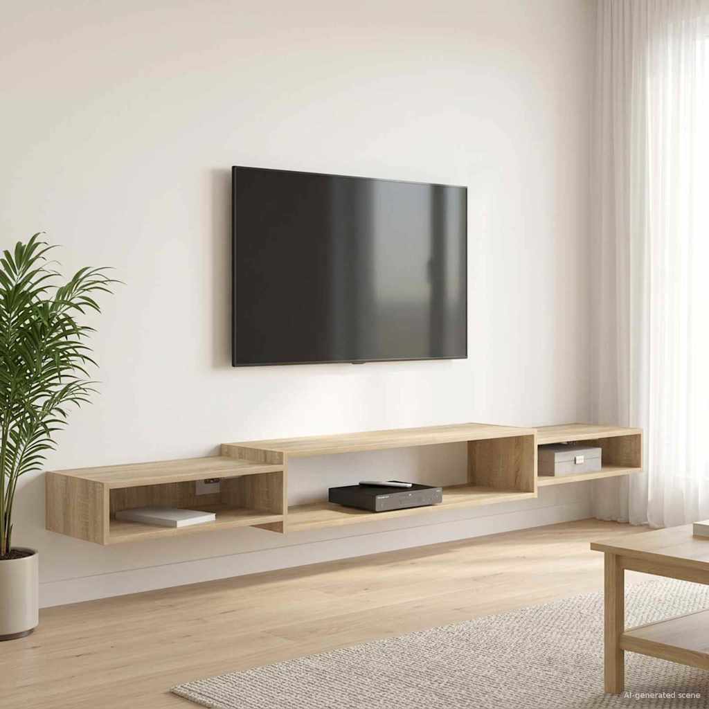 TV ormar za montažu na zid Zidna montaža Hrast sonoma
