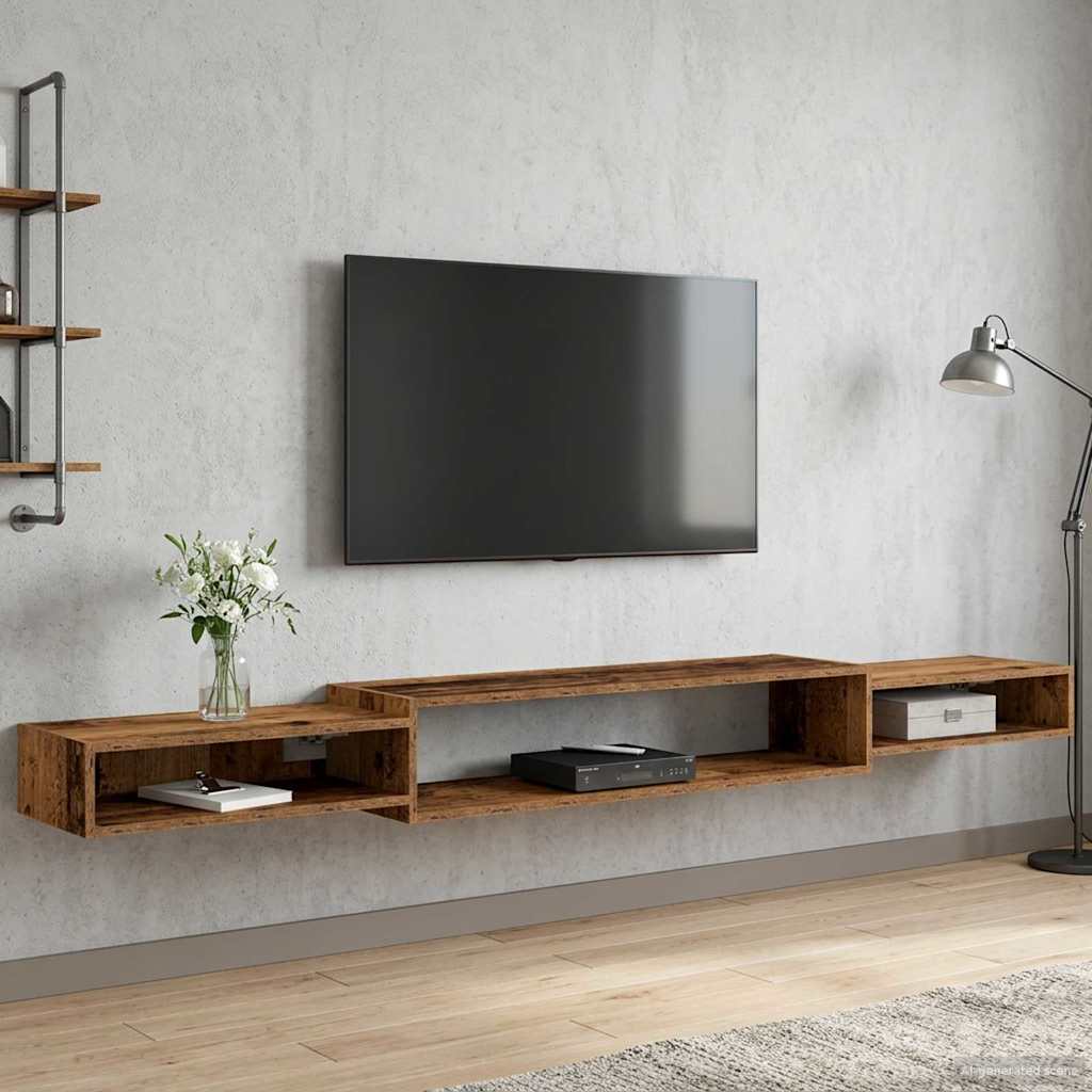 TV ormar za montažu na zid Zidna montaža Staro drvo