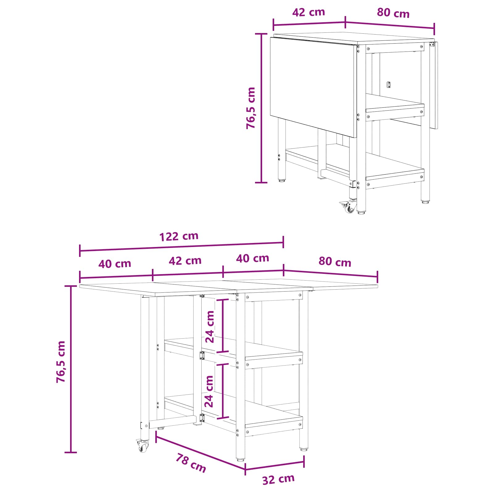 Blagovaonski stol 122 x 80 x 76,5 cm Konstruirano drvo