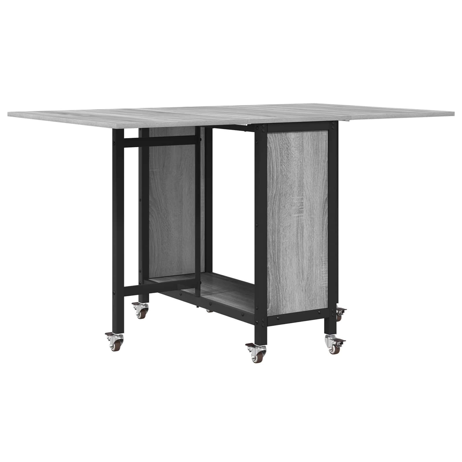 Sklopivi blagovaonski stol s kotačićima 130 x 80 x 76,5 cm