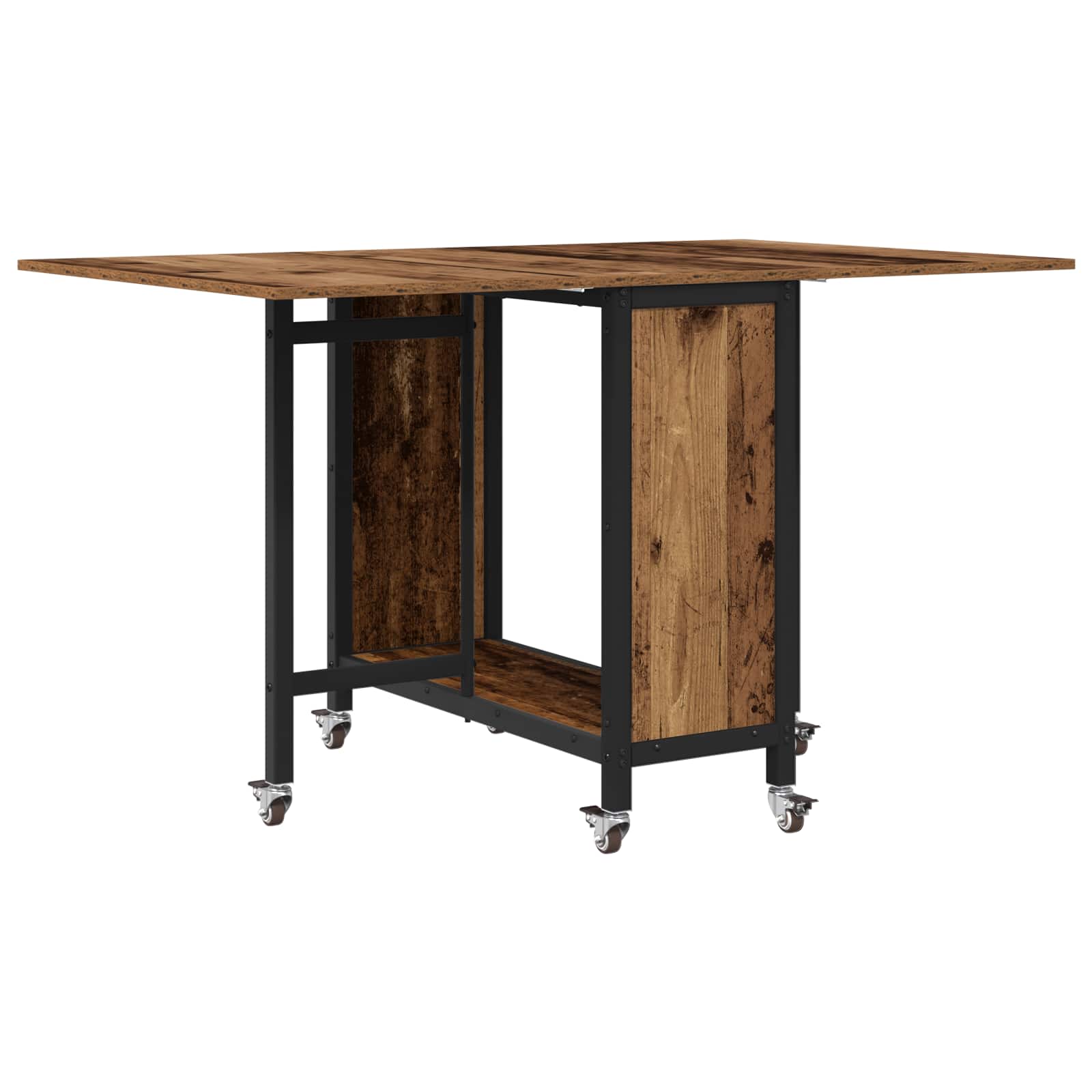 Sklopivi blagovaonski stol s kotačićima 130 x 80 x 76,5 cm