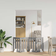 Preklopna ogradica za kućne ljubimce 4 pcs Sivi Sonoma