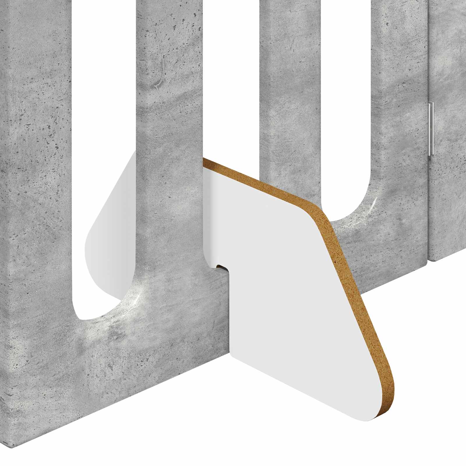 Preklopna ogradica za kućne ljubimce 4 pcs Betonsko Siva