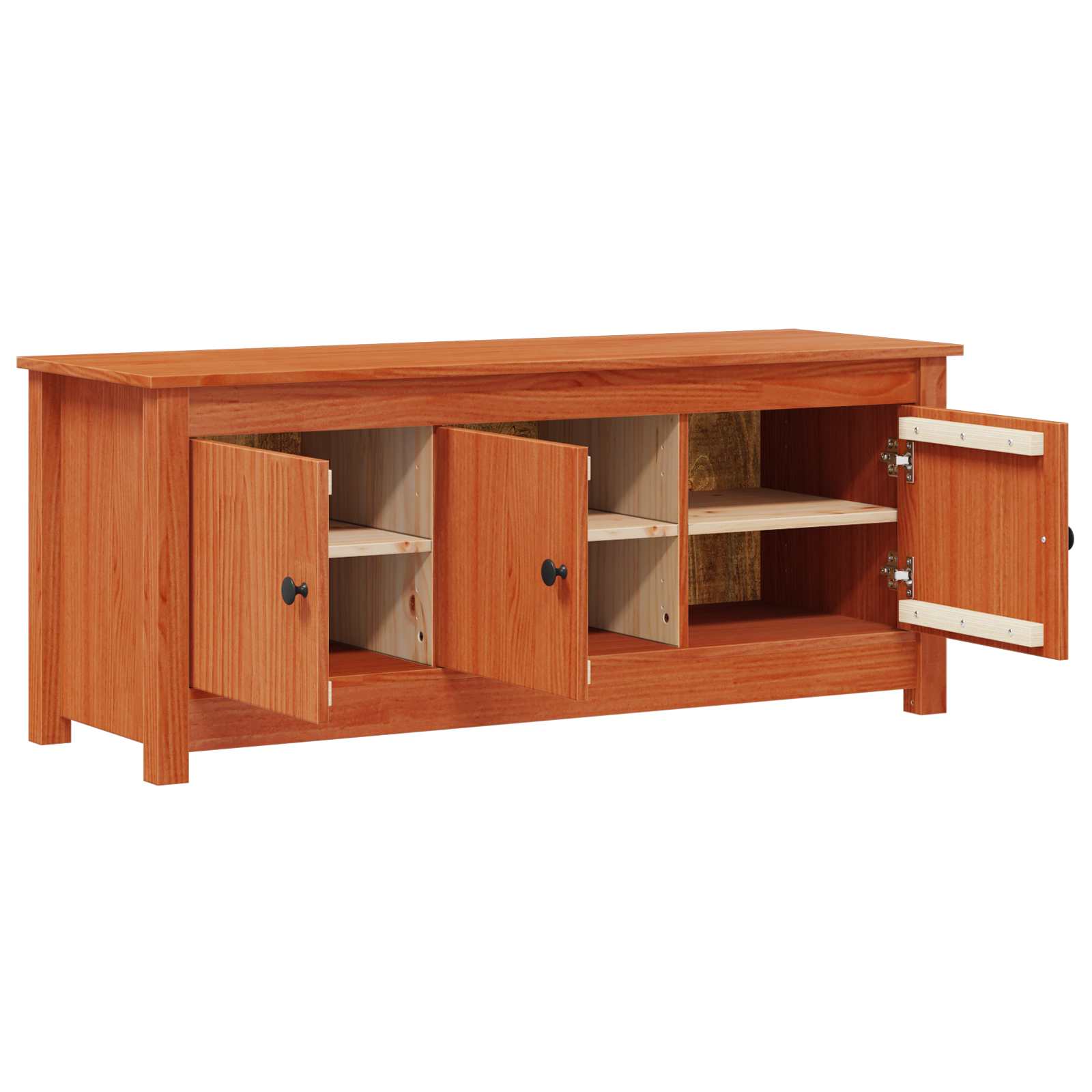 Ormar za cipele Vosak Smeđa 110 x 38 x 45,5 cm Masivna borovina