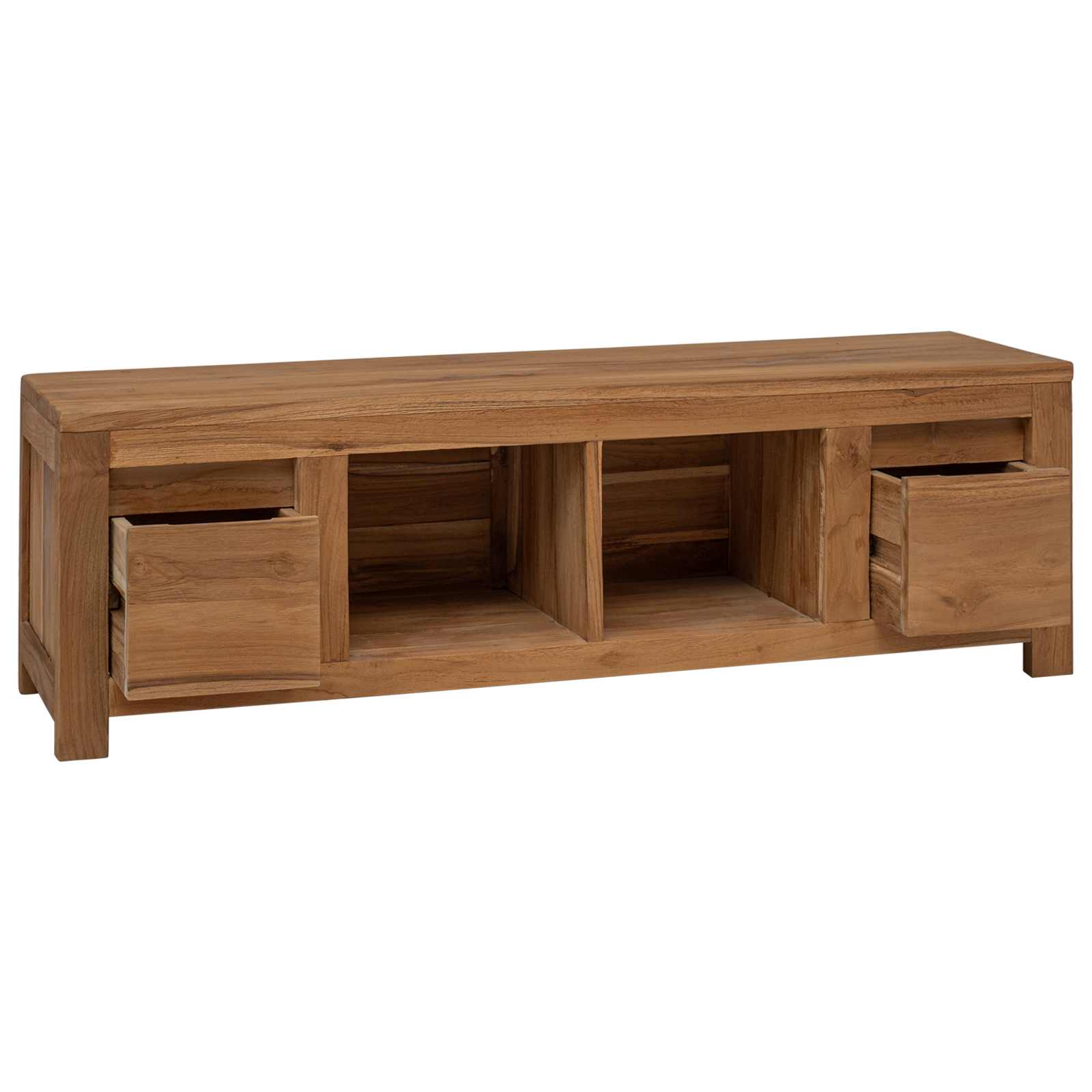 TV ormar 110 x 30 x 35 cm Prirodna Čvrsto teak drvo