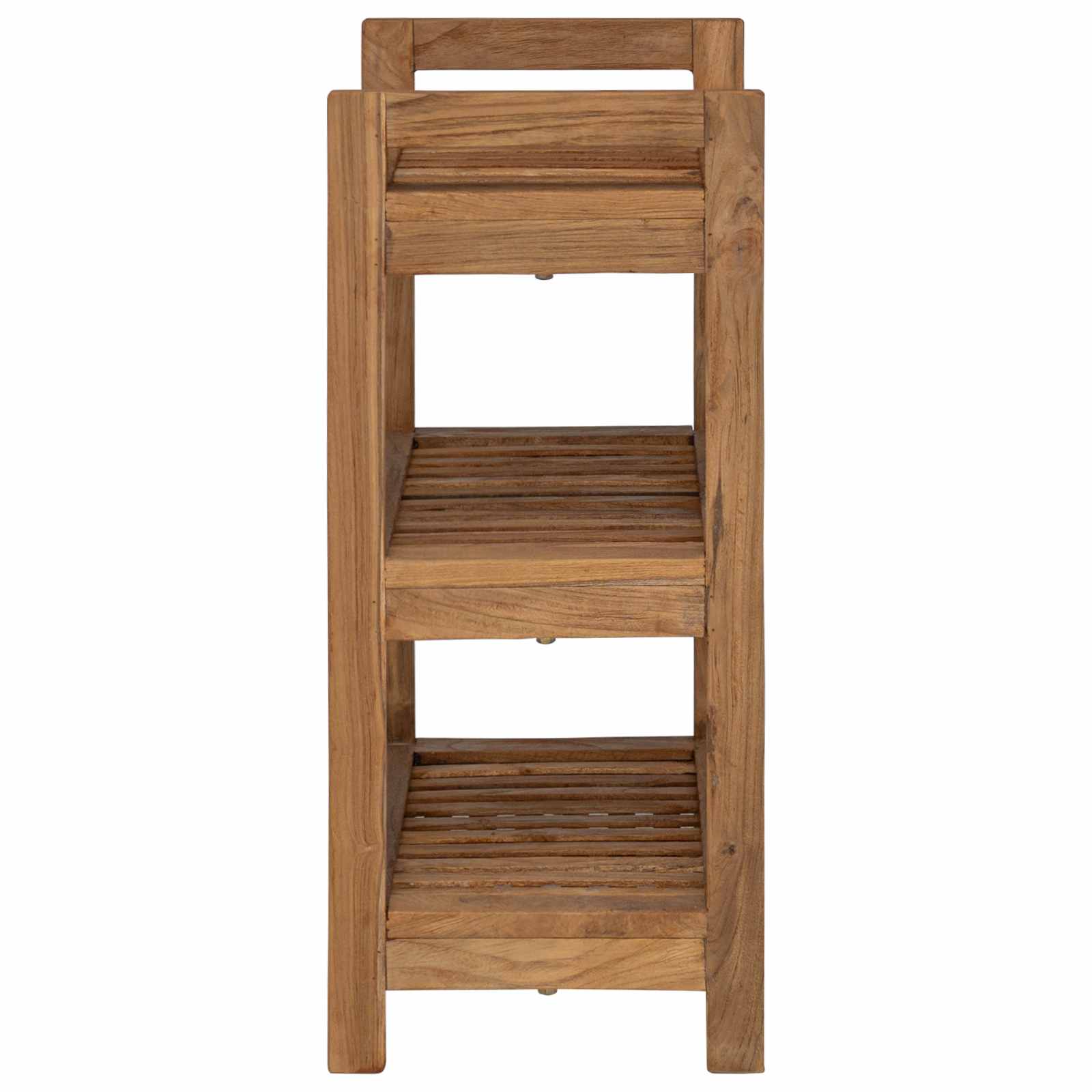 Polica za kupaonicu Prirodna 45 x 30 x 71 cm Čvrsto teak drvo