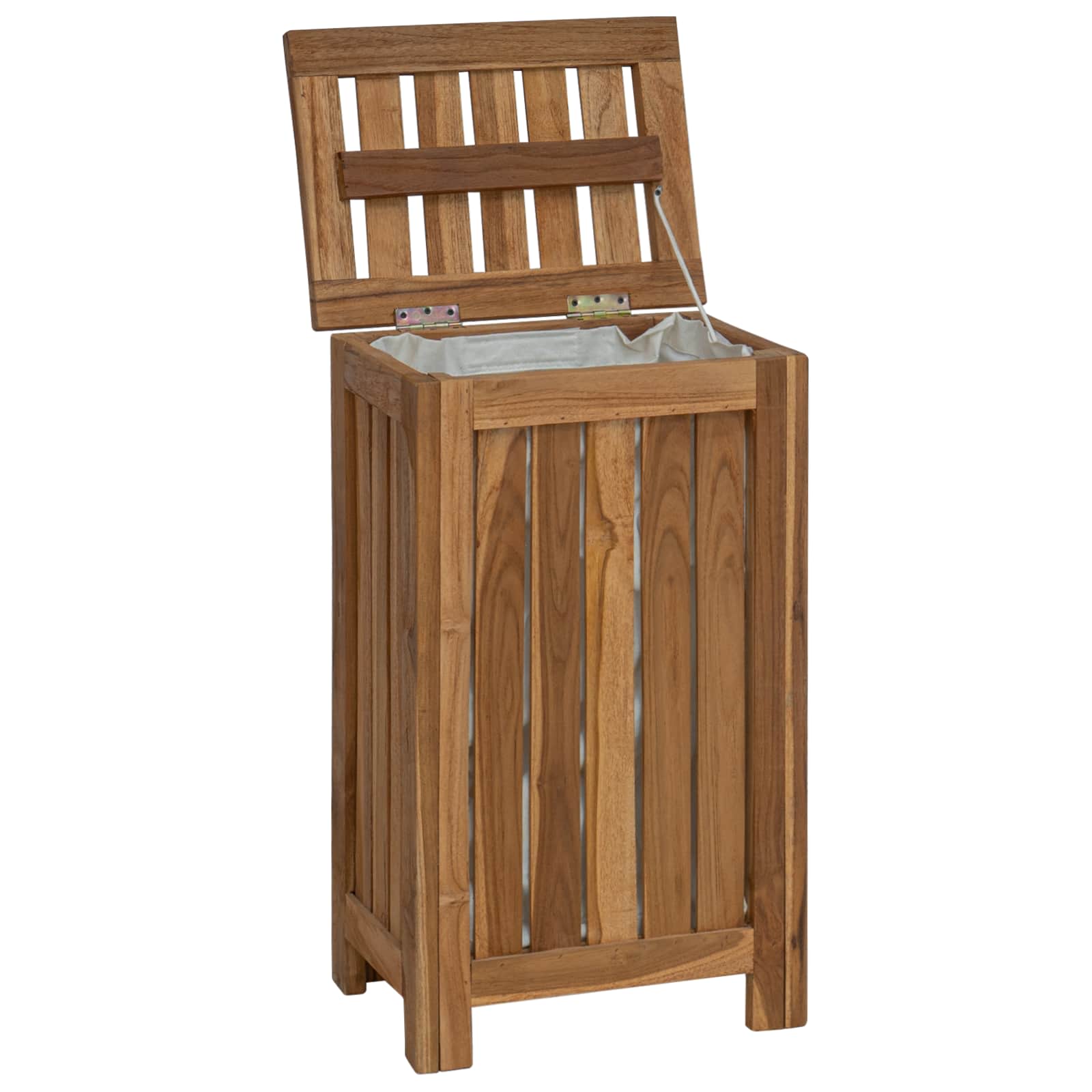 Košarica za rublje Prirodna 35 x 25 x 60 cm Čvrsto teak drvo