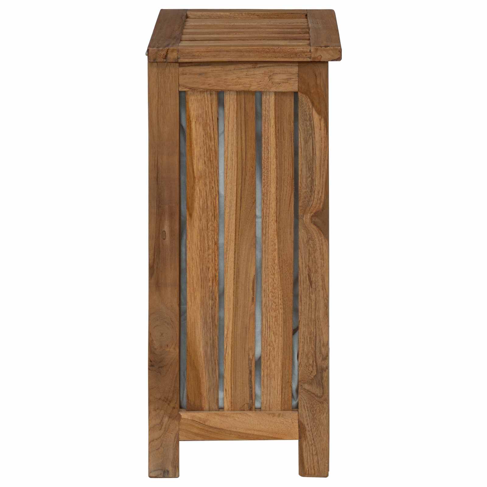 Košarica za rublje Prirodna 35 x 25 x 60 cm Čvrsto teak drvo