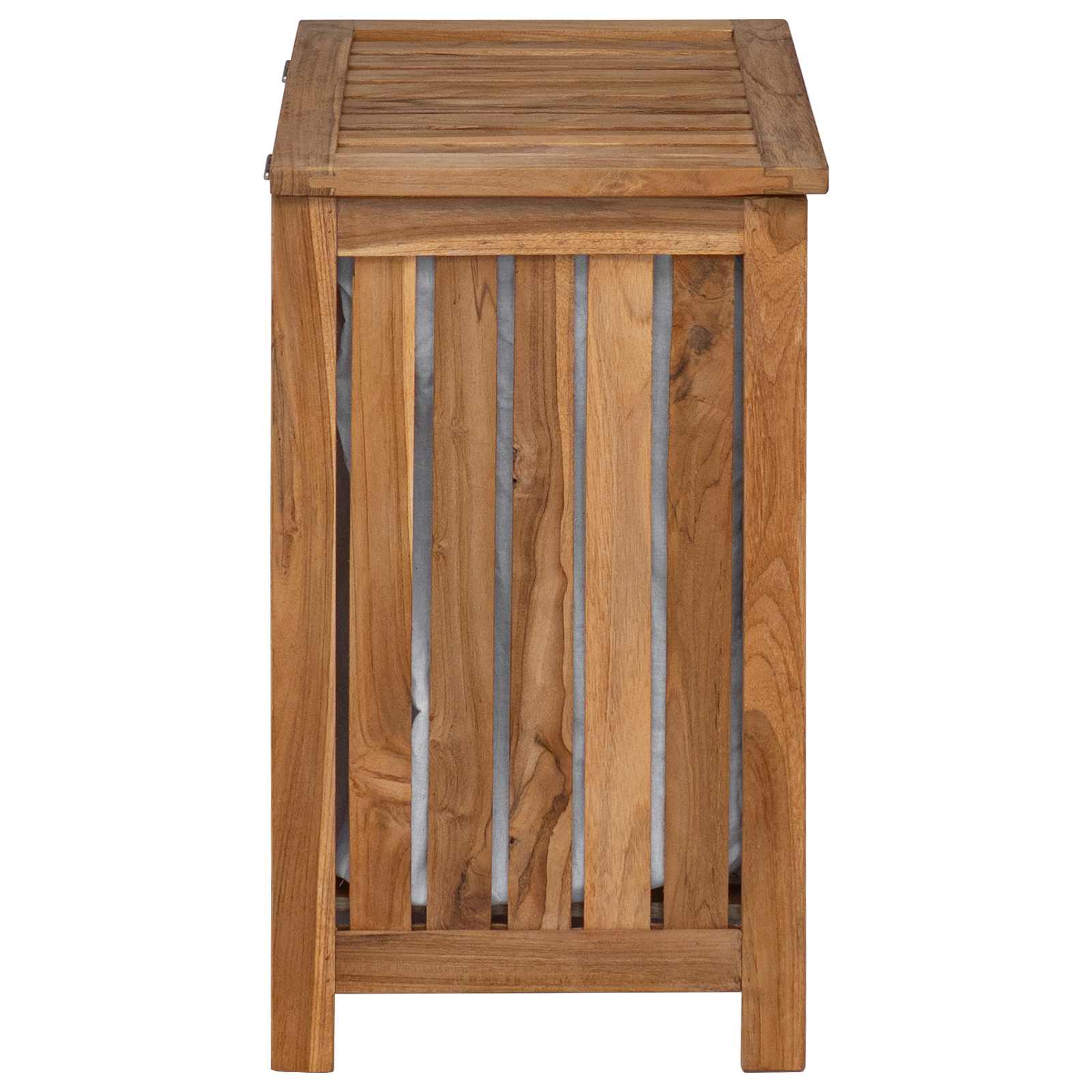 Košarica za rublje Prirodna 50 x 35 x 60 cm Čvrsto teak drvo