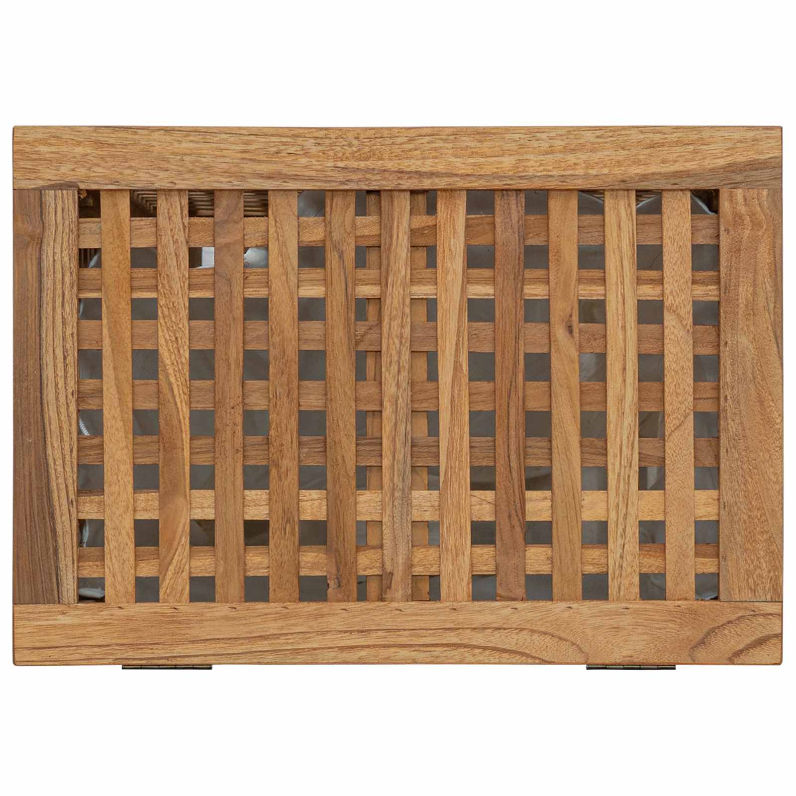 Košarica za rublje Prirodna 50 x 35 x 60 cm Čvrsto teak drvo