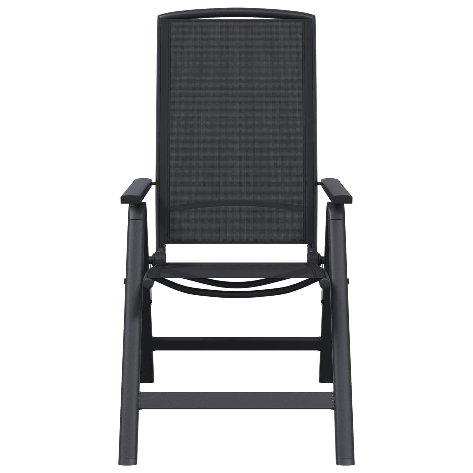 Ležaljke u vrtu 2 pcs Crna 58 x 71 x 112 cm Tekstilen