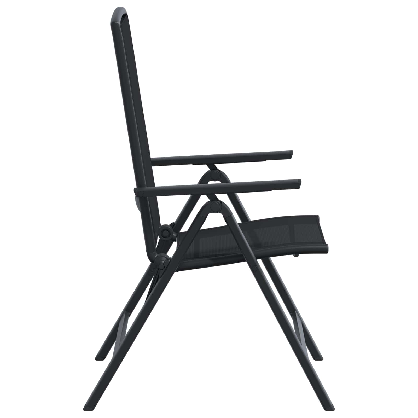 Ležaljke u vrtu 2 pcs Crna 58 x 71 x 112 cm Tekstilen