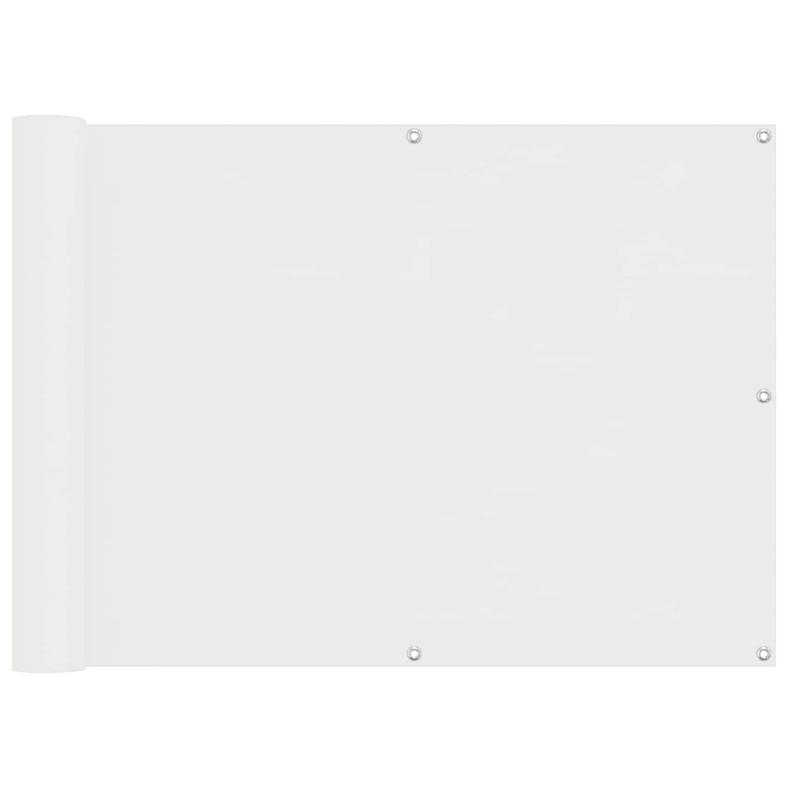 Balcony ekran Bijeli 75 x 200 cm PU prekriveni oksford alu
