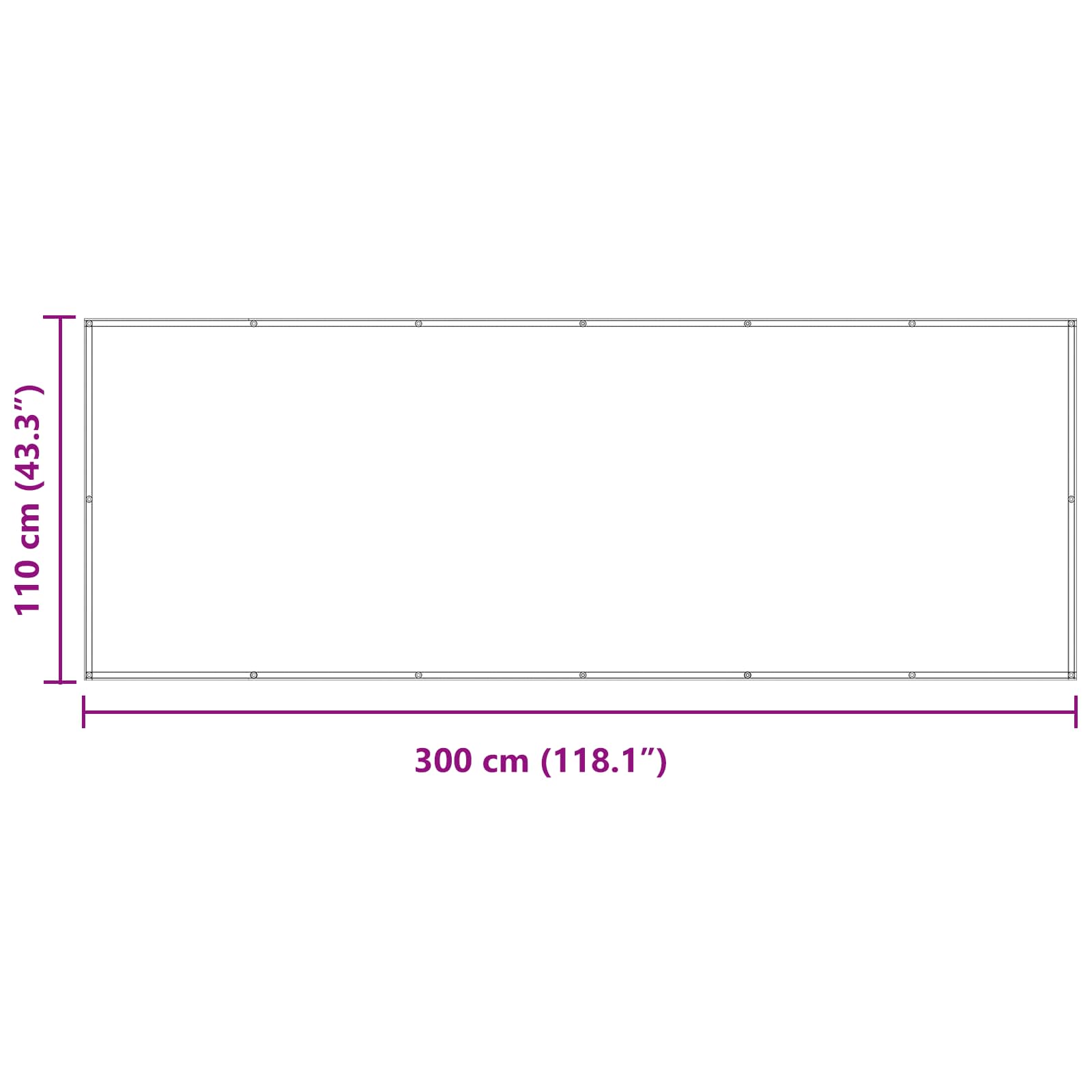Balcony ekran Plava i bijela 110 x 300 cm Oxford tkanina