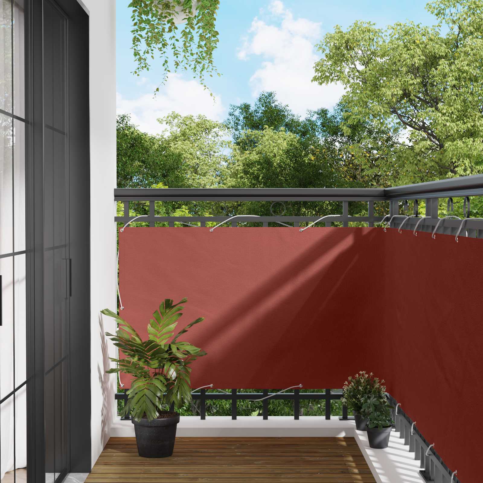 Balcony ekran Terakota 100 x 500 cm Oxford tkanina