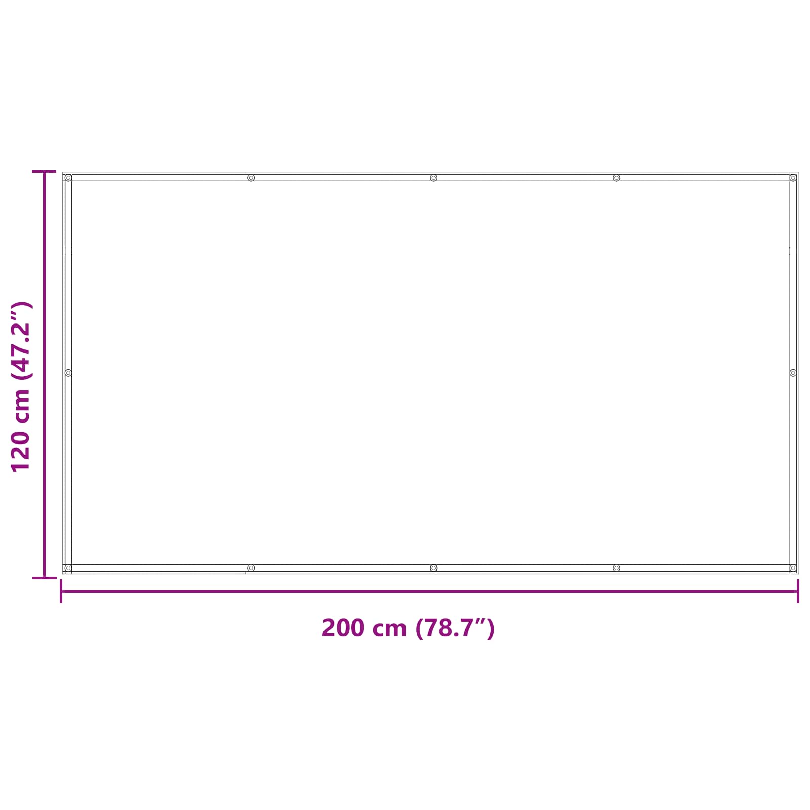 Balcony ekran Crvena 120 x 200 cm Oxford tkanina