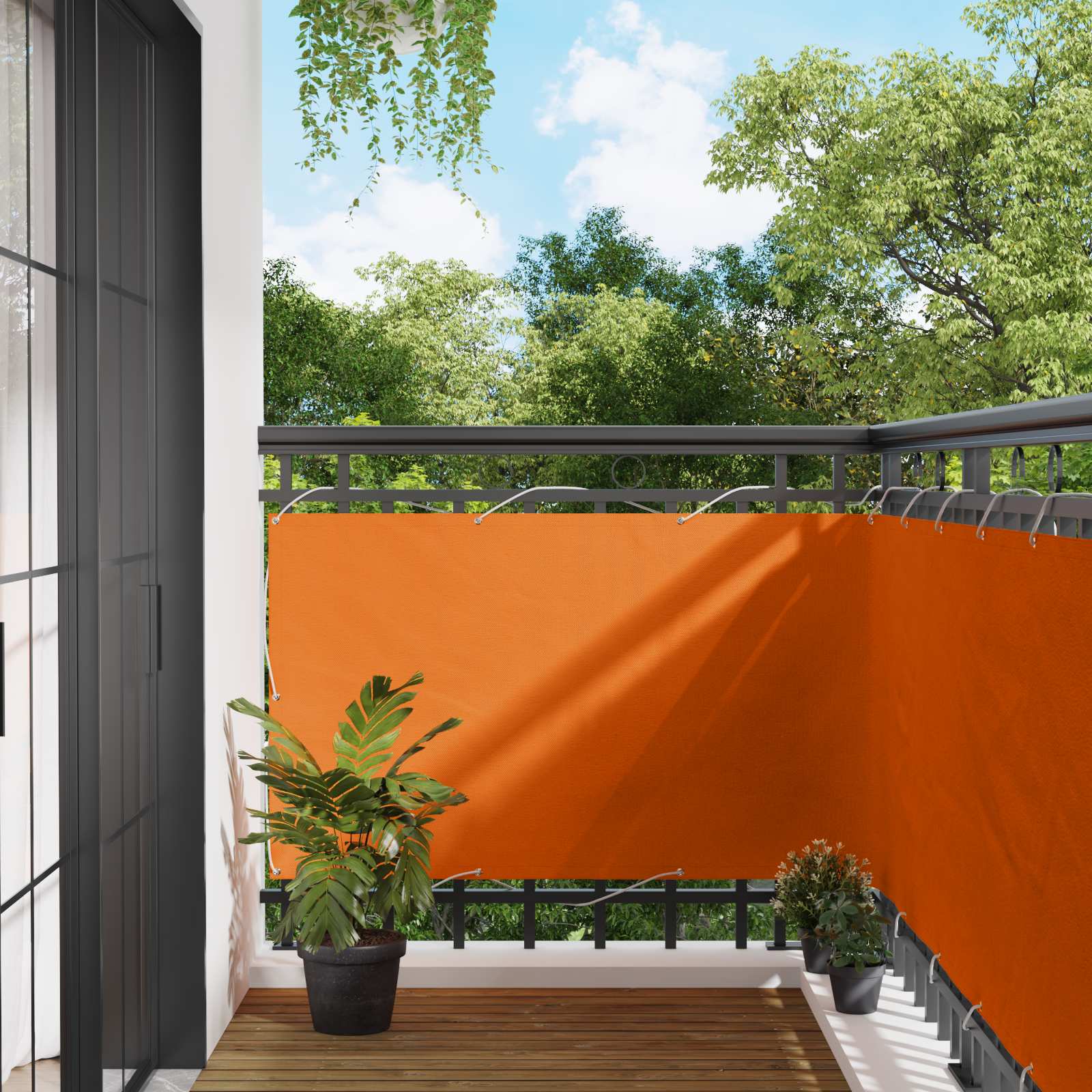 Balcony ekran Narančasta 100 x 500 cm Oxford tkanina