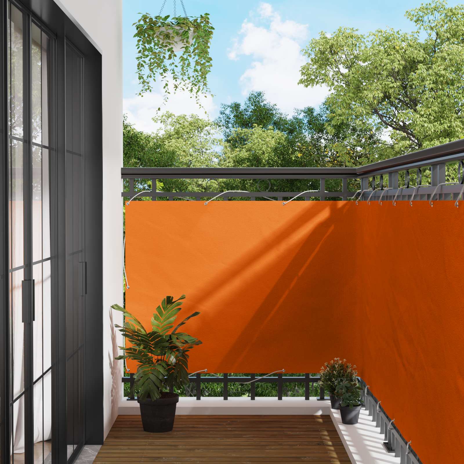 Balcony ekran Narančasta 110 x 700 cm Oxford tkanina